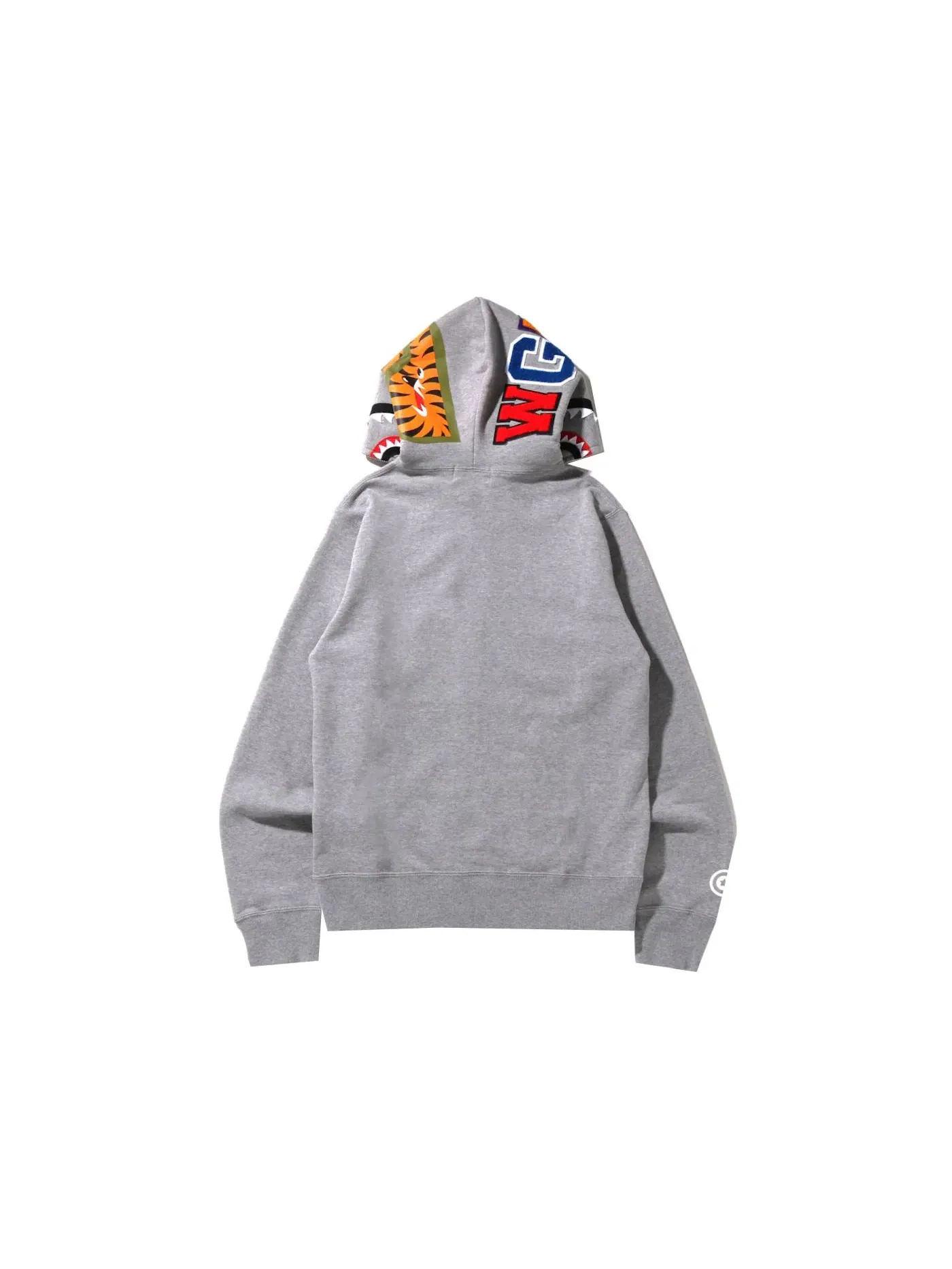 Мужская худи с полной застежкой-молнией Shark BAPE — изображение 3 из 3, серый