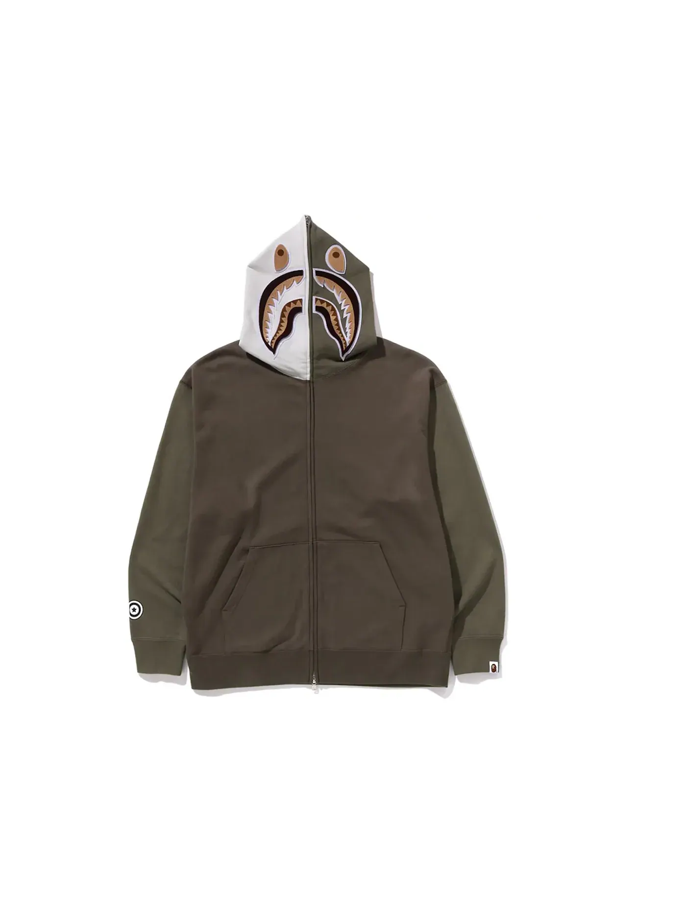 Мужская худи с принтом BAPE Hoodie, Olivedrab — изображение 1 из 3