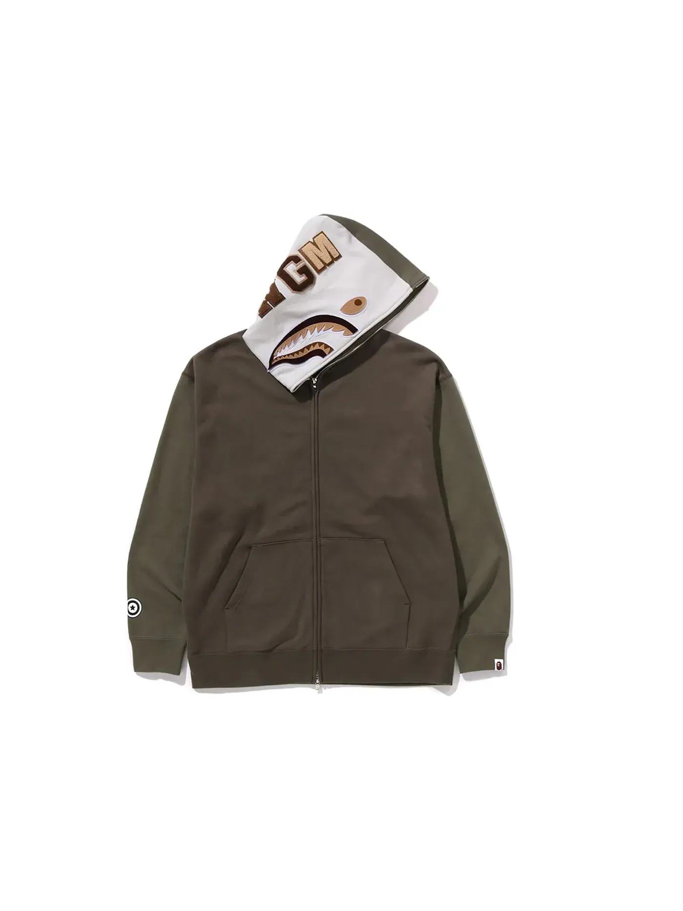 Мужская худи с принтом BAPE Hoodie, Olivedrab — изображение 2 из 3