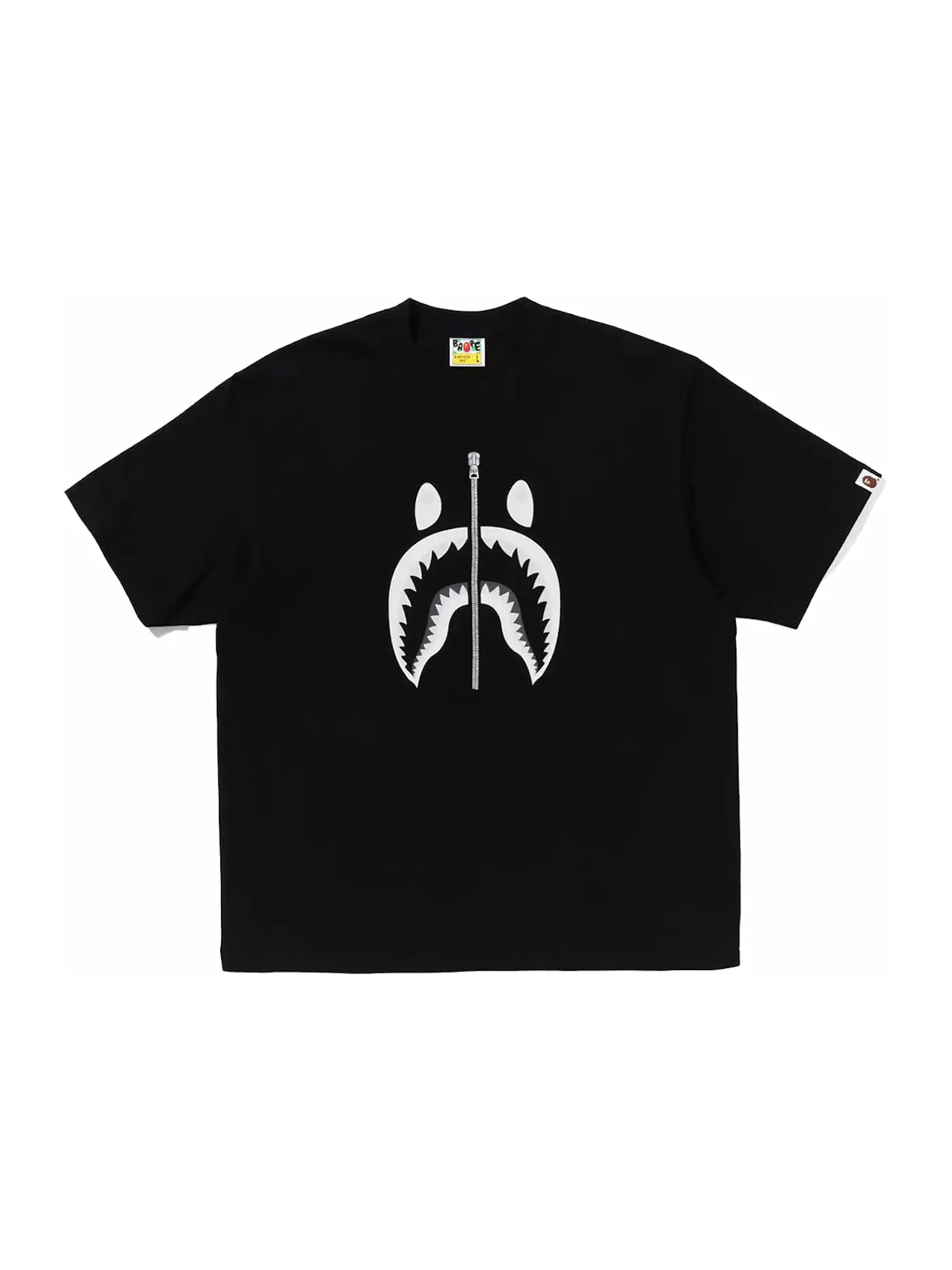 Мужская футболка с принтом Shark Tee BAPE — изображение 1 из 2, черный