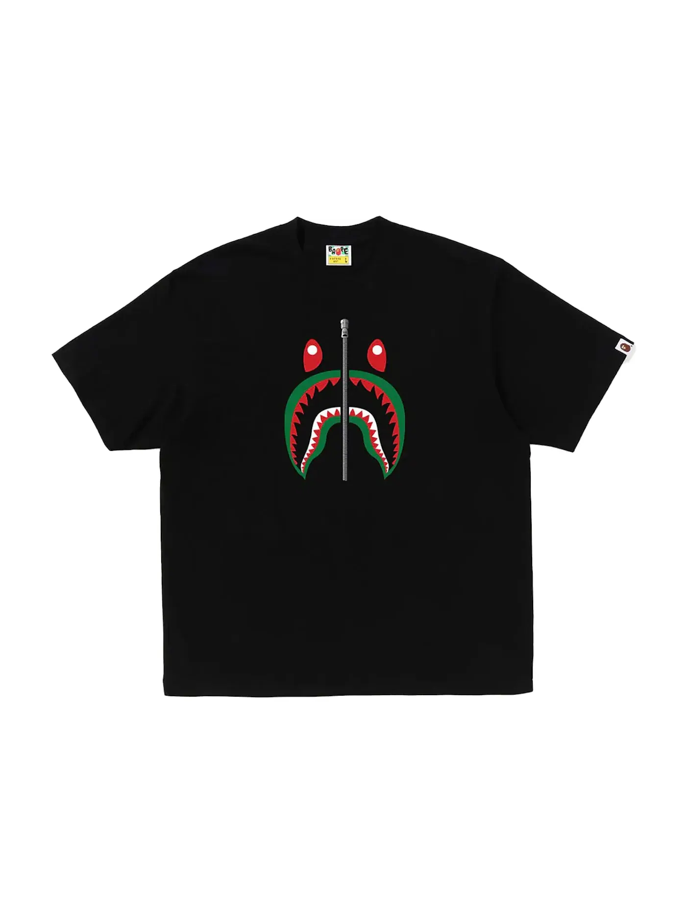 Мужская футболка с принтом Shark Italy BAPE — изображение 1 из 2, черный