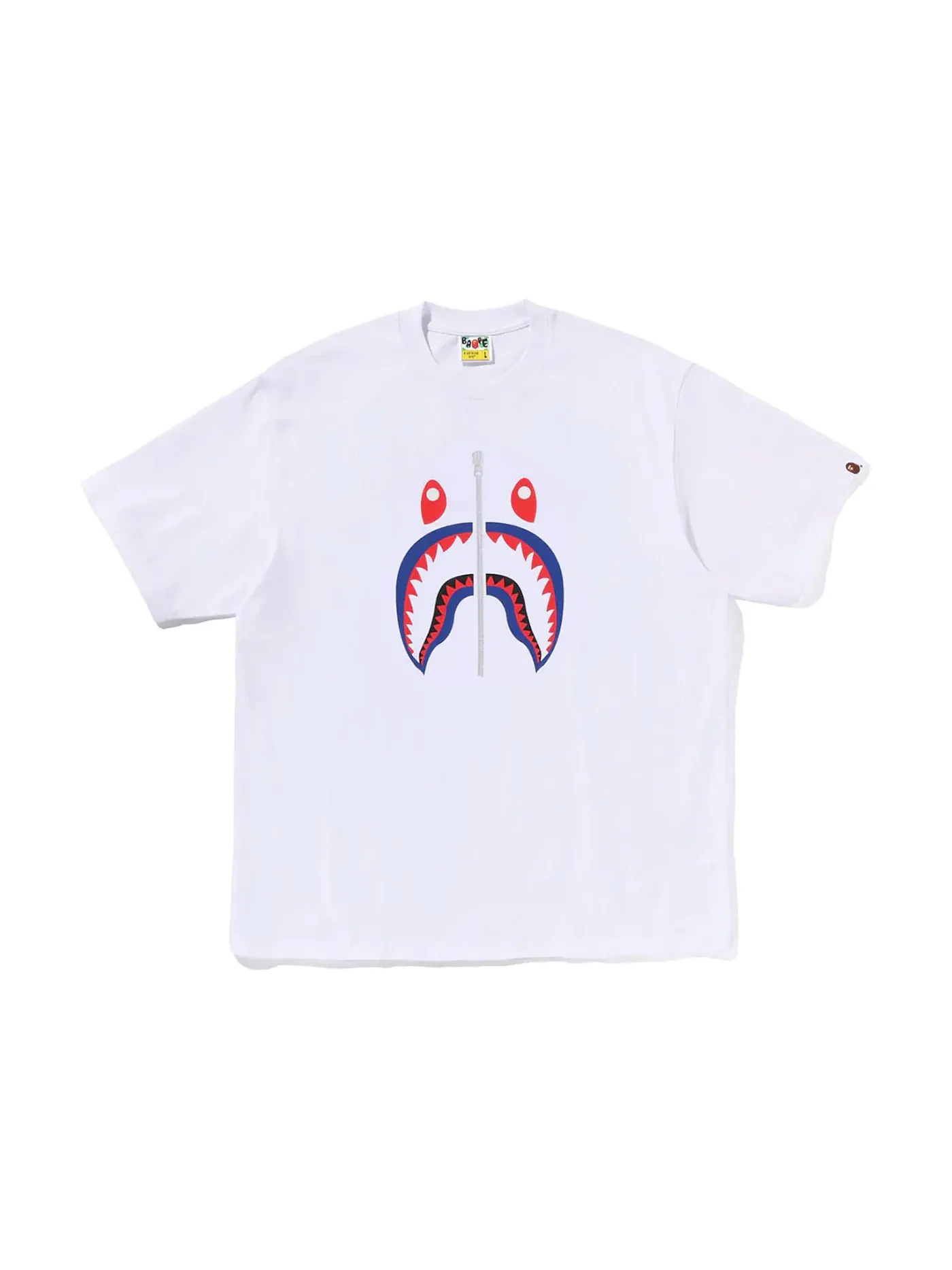 Мужская футболка с принтом BAPE Shark Japan Tee BAPE — изображение 1 из 2, белый
