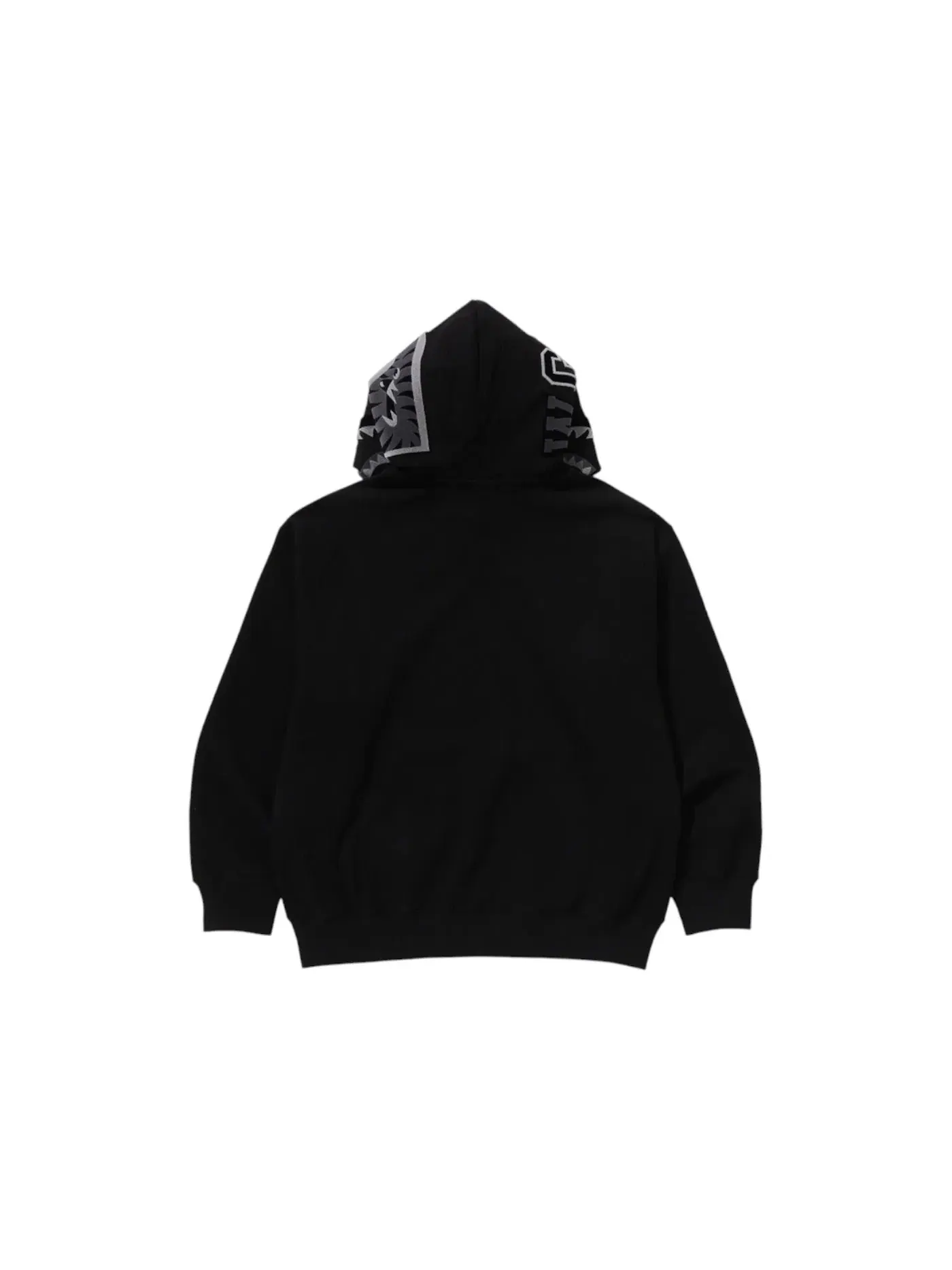 Мужской пуловер-худи свободного кроя с принтом Shark Logo BAPE — изображение 2 из 2, черный