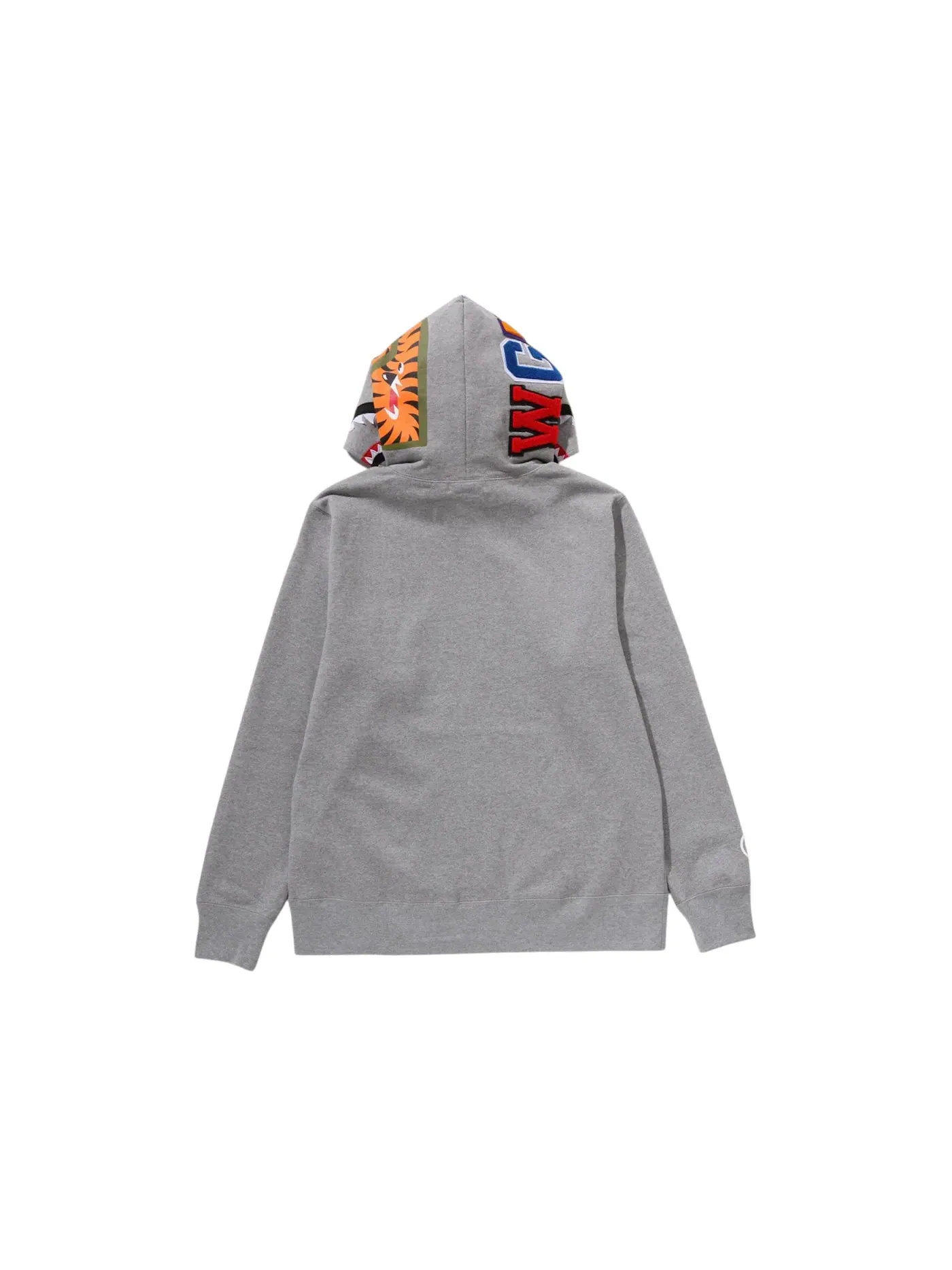 Мужской худи с капюшоном с принтом BAPE Shark Pullover Hoodie (FW25) BAPE — изображение 3 из 3, серый