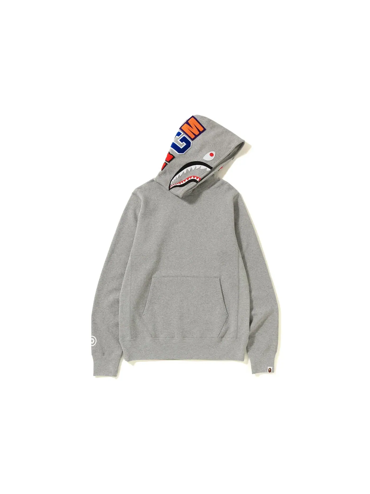 Мужской худи с принтом Shark Hoodie BAPE — изображение 1 из 2, серый