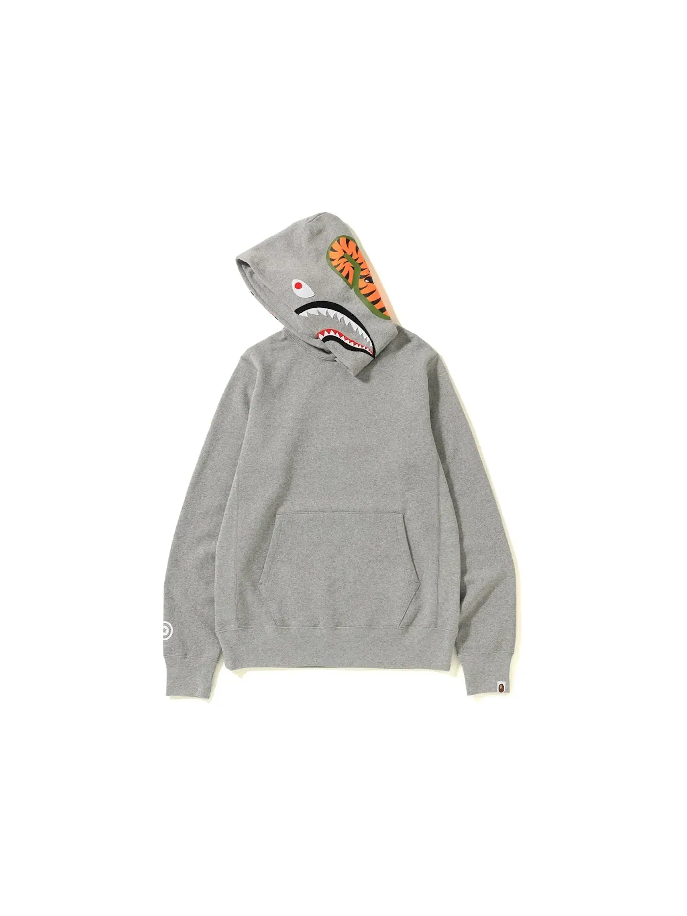 Мужской худи с принтом Shark Hoodie BAPE — изображение 2 из 2, серый