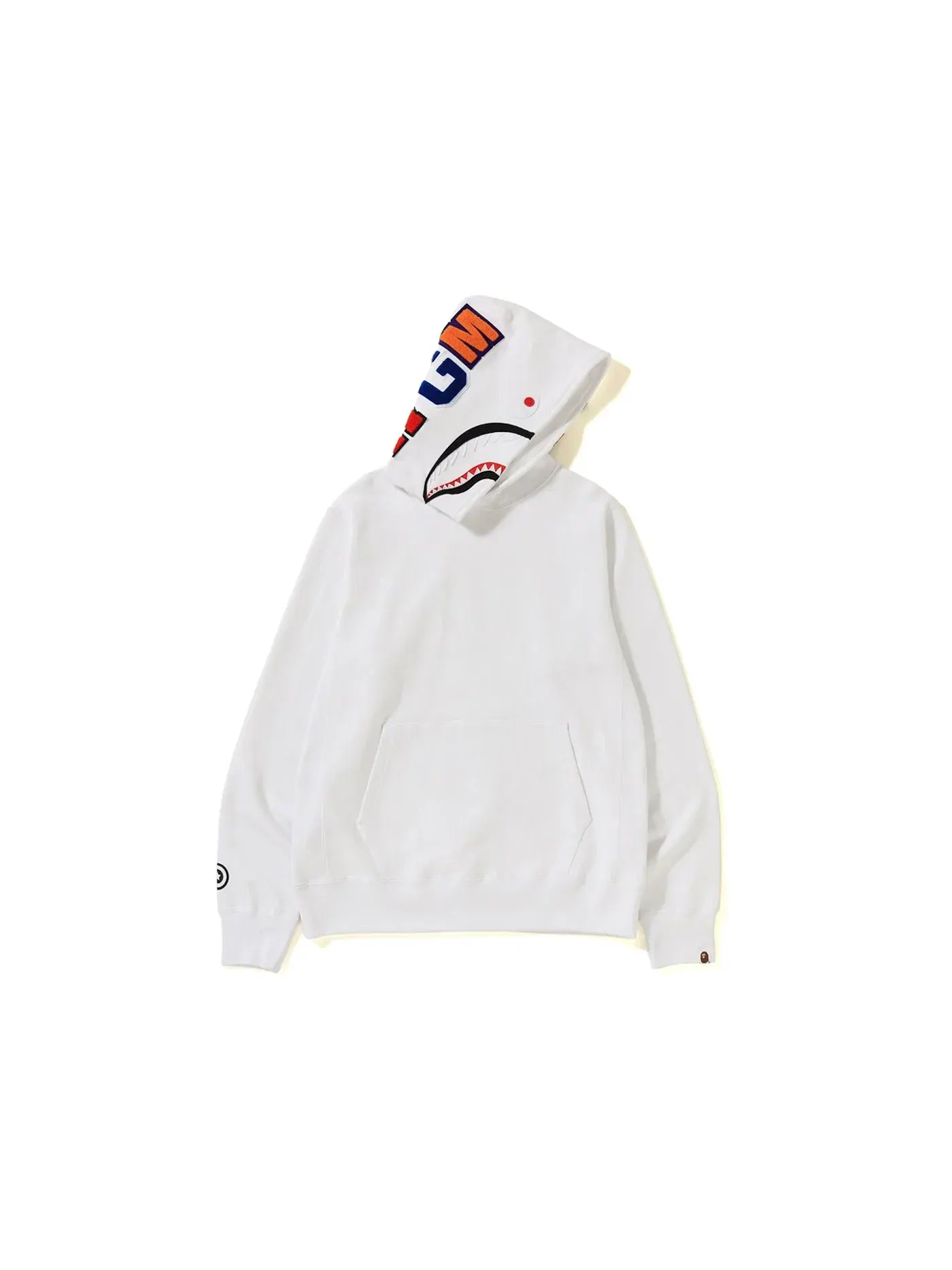 Мужской пуловер с капюшоном с принтом Shark Hoodie BAPE — изображение 1 из 2, белый