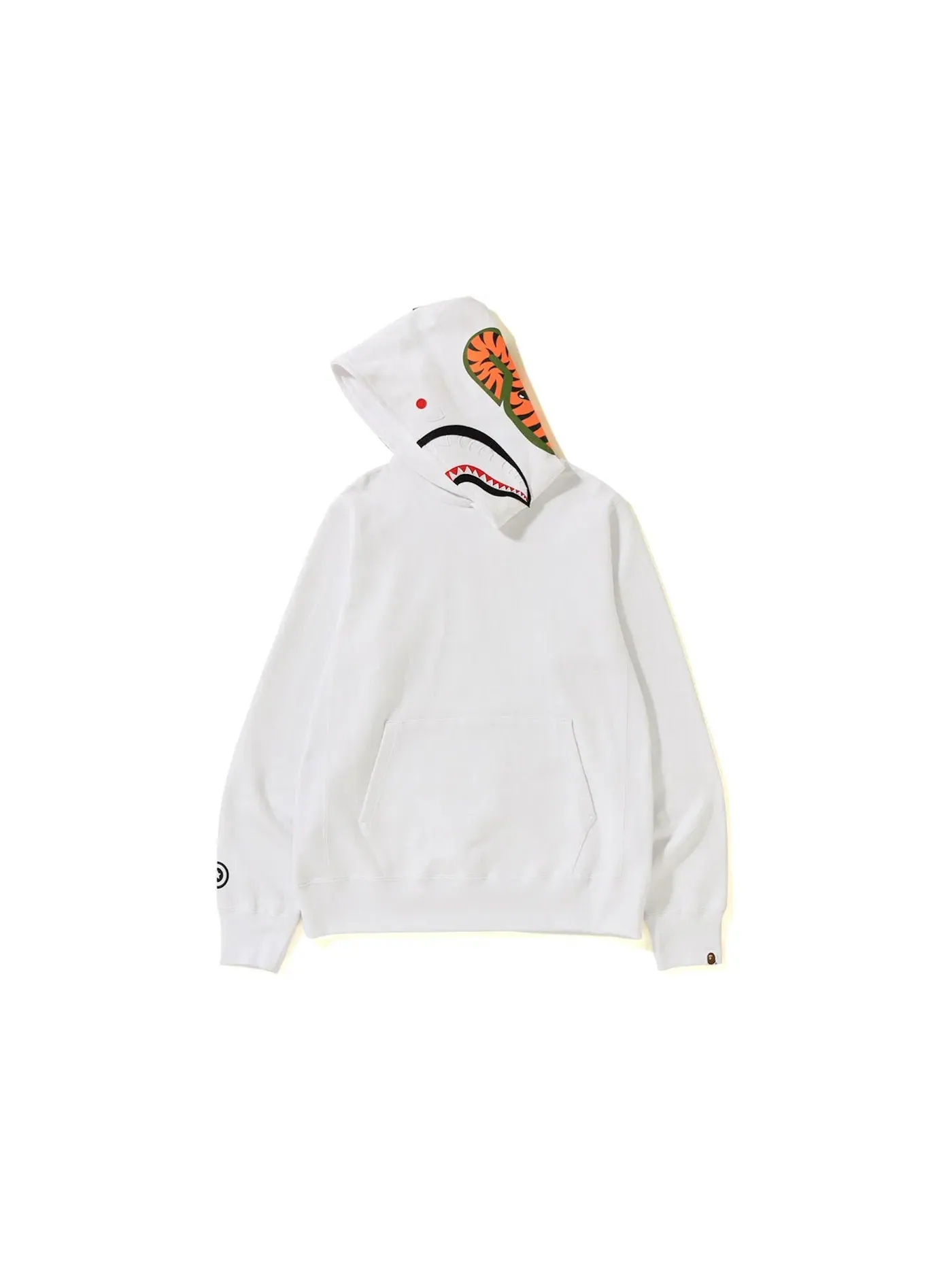 Мужской пуловер с капюшоном с принтом Shark Hoodie BAPE — изображение 2 из 2, белый