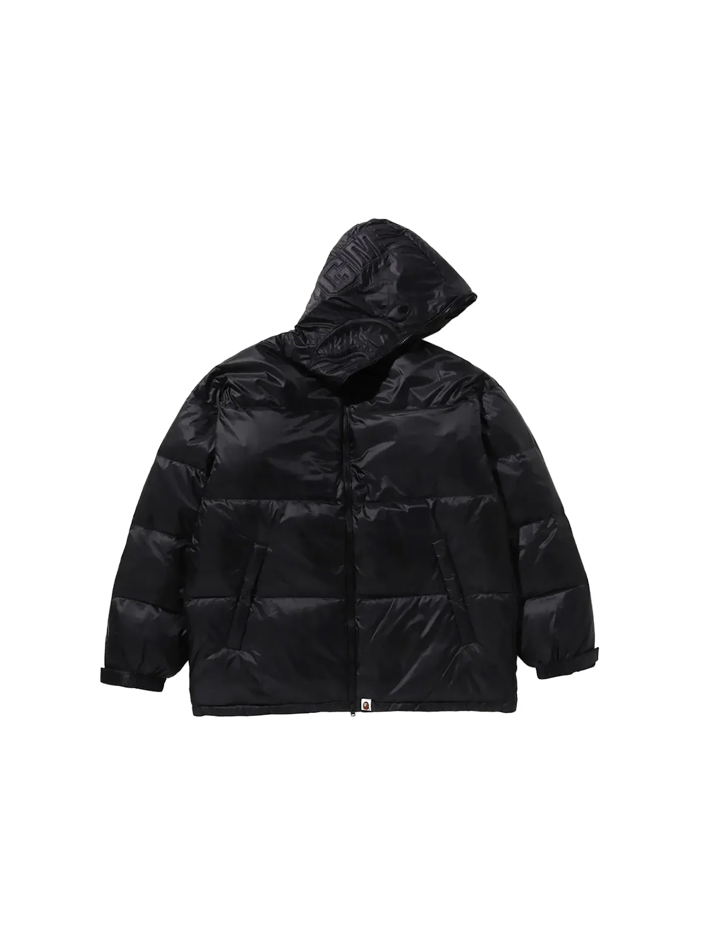 Мужская куртка-пуховик с принтом BAPE Shark Relaxed Fit — изображение 1 из 3, черный
