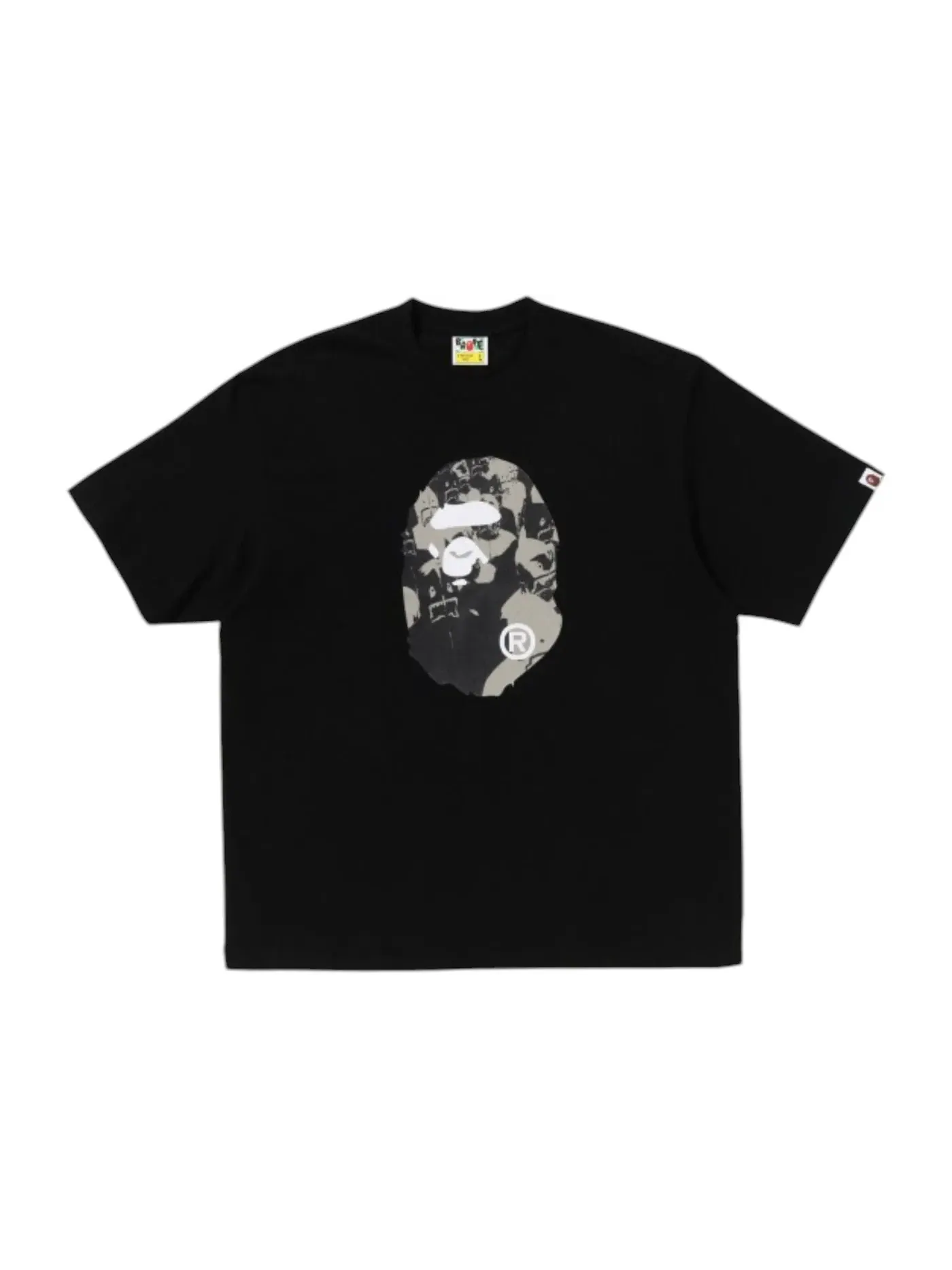 Мужская футболка с принтом BAPE Shark Seijin Ape Head Relaxed Fit Tee — изображение 1 из 1, черный