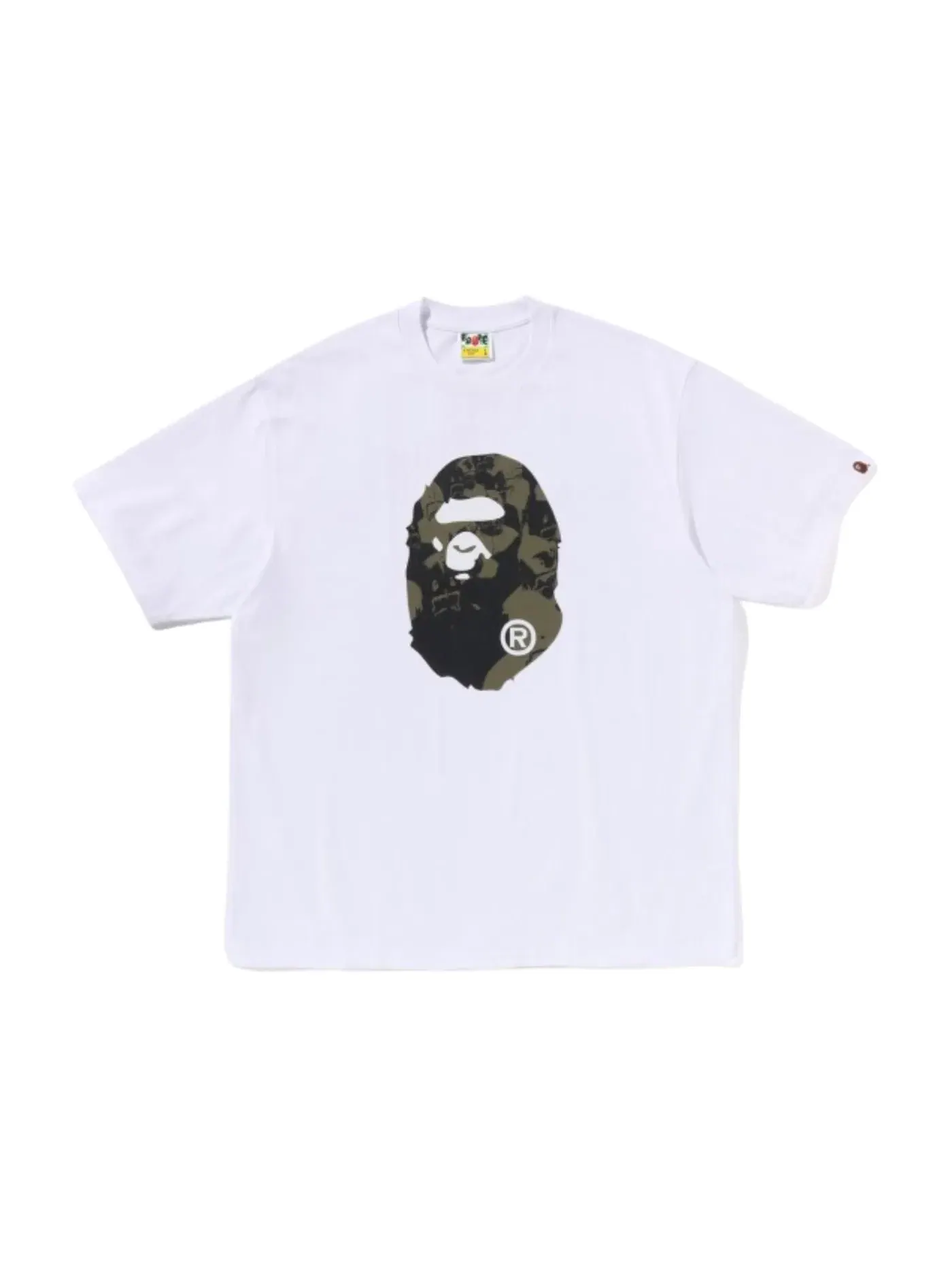 Мужская футболка свободного кроя BAPE Shark Seijin Ape Head Relaxed Fit Tee — изображение 1 из 1, белый
