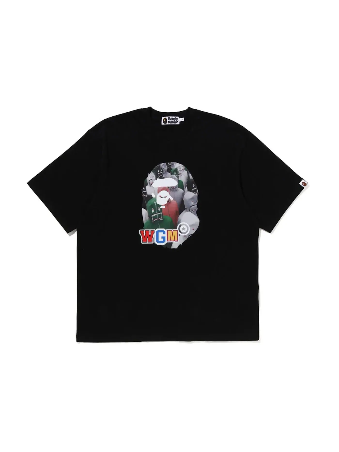 Мужская футболка свободного кроя BAPE Shark Seijin Photo Print Tee — изображение 1 из 2, черный