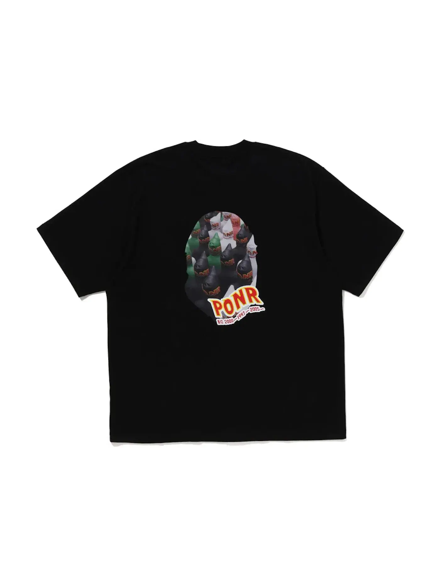 Мужская футболка свободного кроя BAPE Shark Seijin Photo Print Tee — изображение 2 из 2, черный