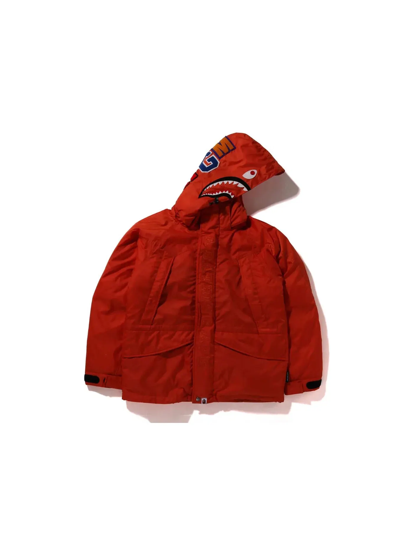 Мужская куртка с принтом Shark Snowboard Down BAPE — изображение 1 из 3, оранжевый