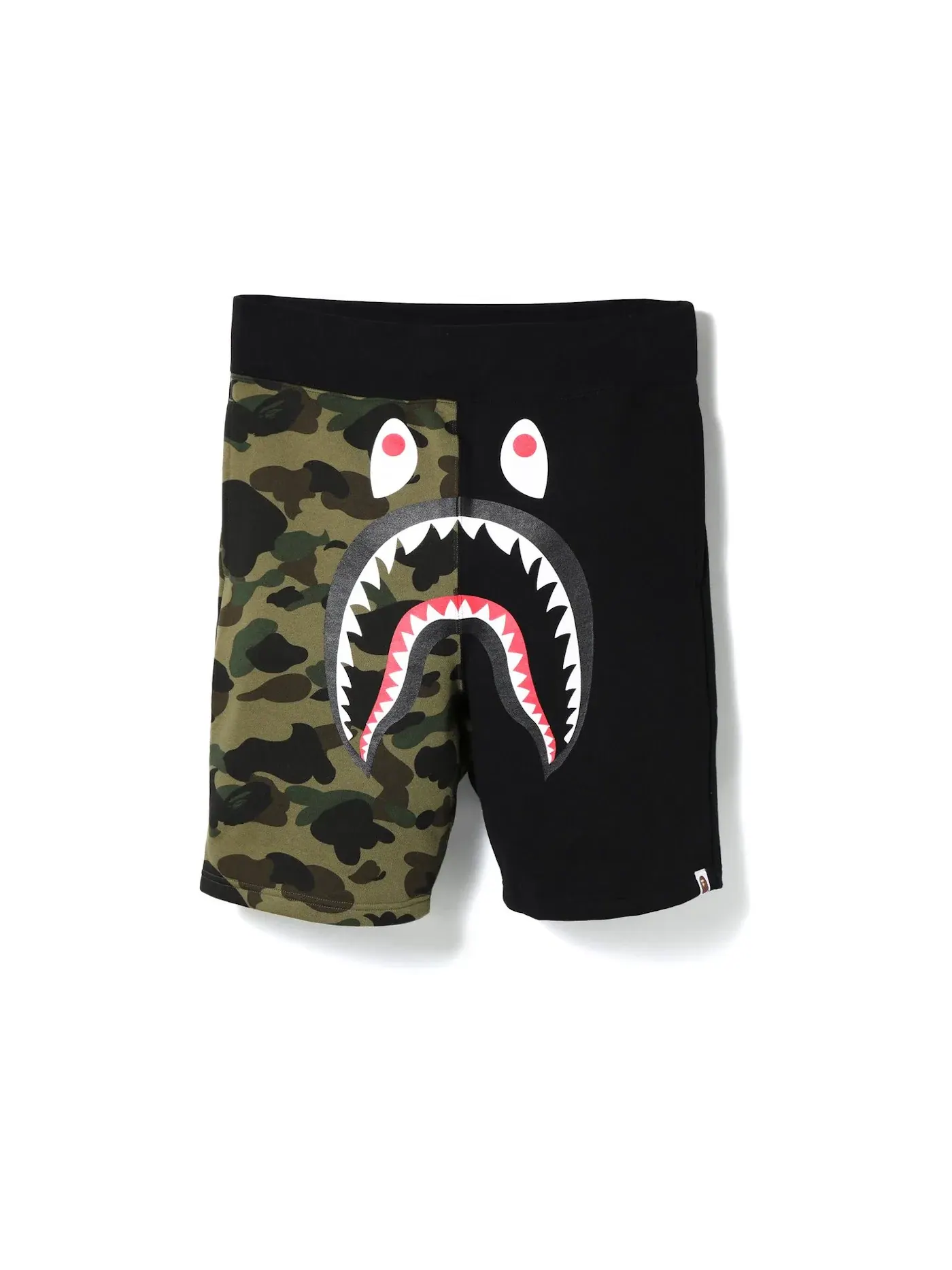 Мужские шорты с принтом BAPE Shorts — изображение 1 из 2, черный/зеленый
