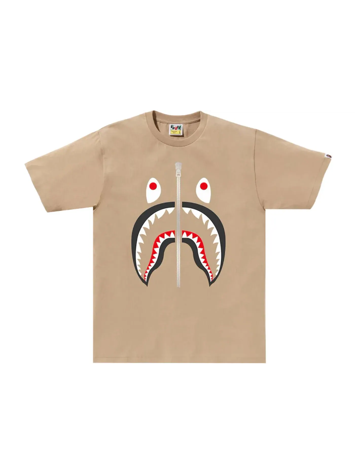 Мужская футболка с принтом Tee BAPE — изображение 1 из 1, бежевый