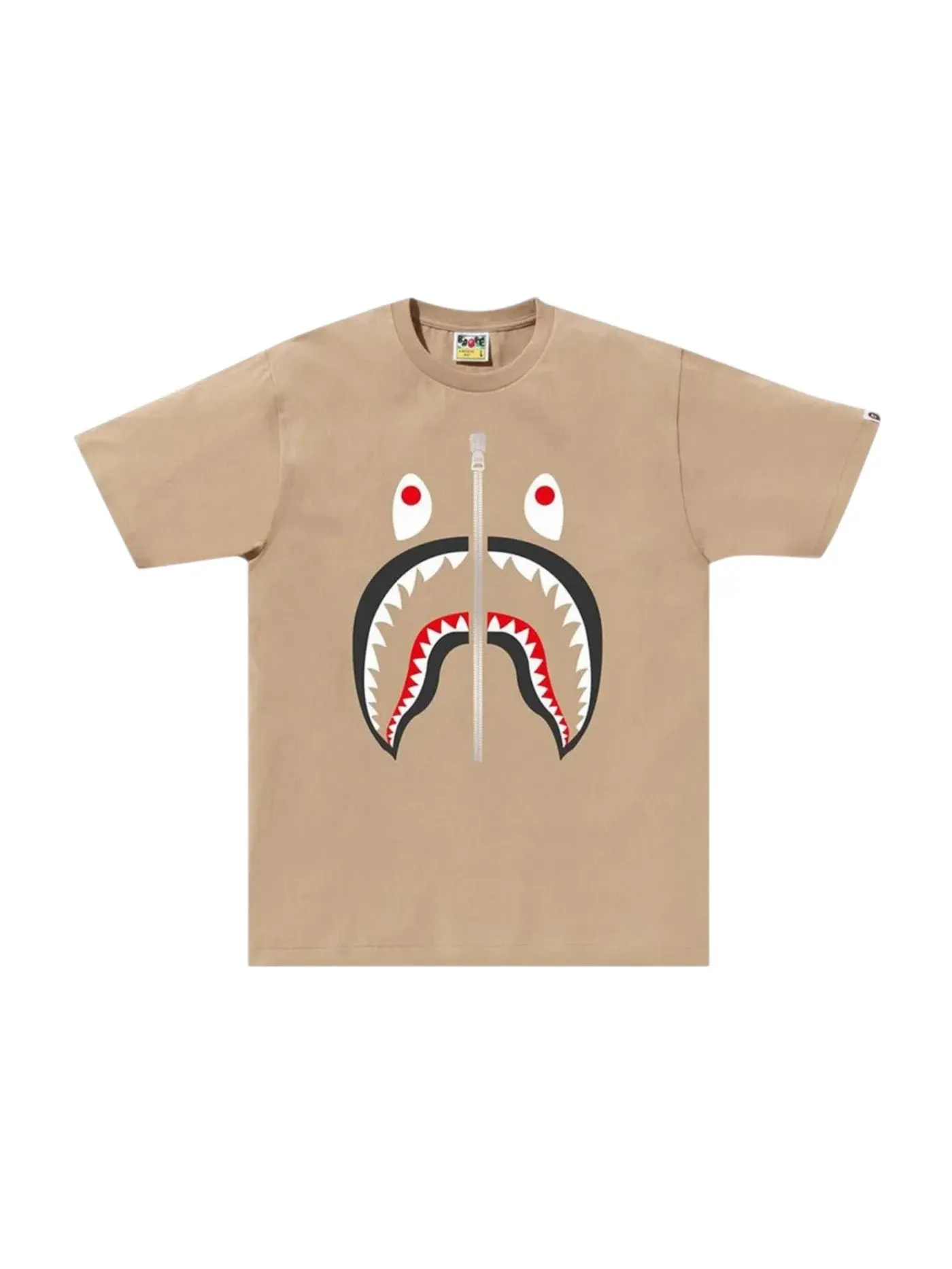 Мужская футболка с принтом Tee (FW25) BAPE — изображение 1 из 1, бежевый