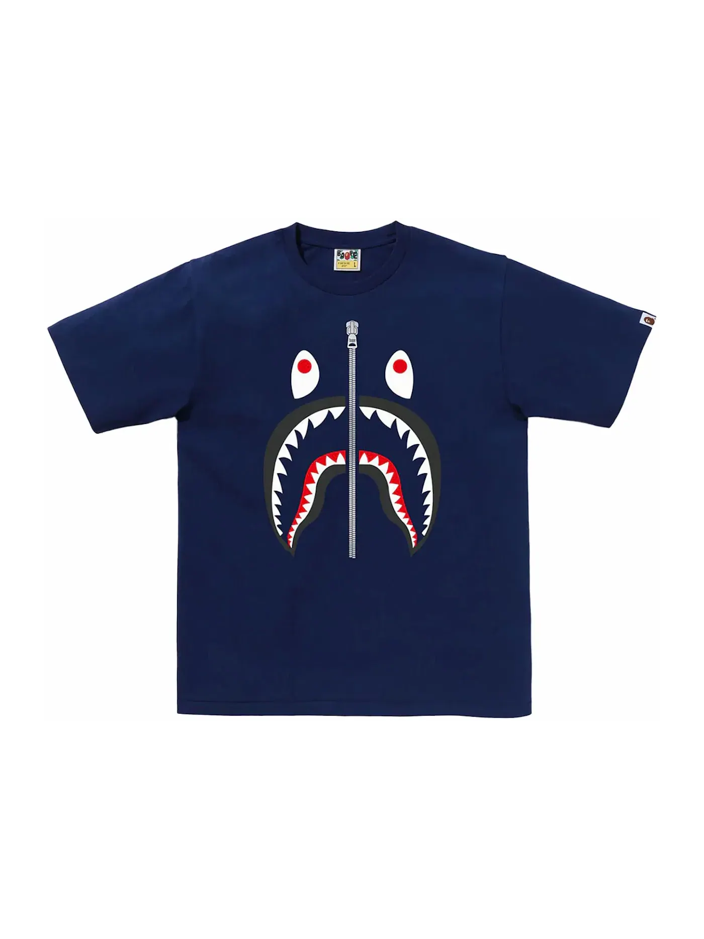Мужская футболка с принтом BAPE Tee — изображение 1 из 2, темно-синий