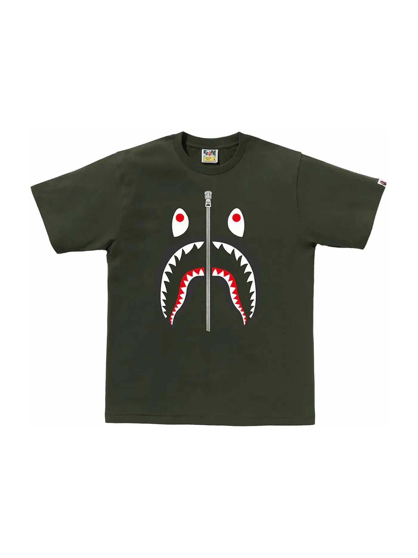 Мужская футболка с принтом BAPE Tee, Olivedrab — изображение 1 из 1