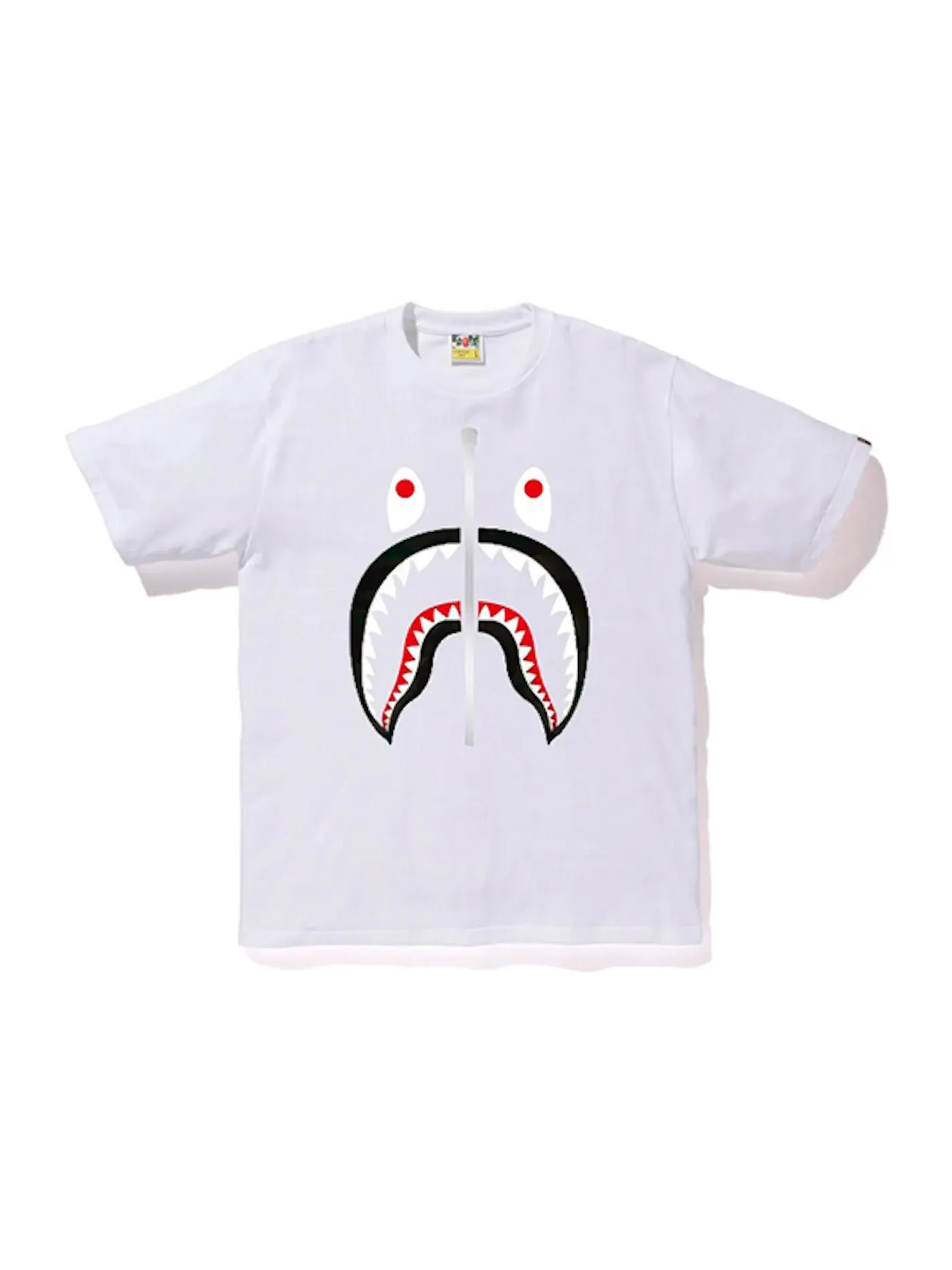 Мужская футболка с принтом BAPE Tee — изображение 1 из 1, белый/черный