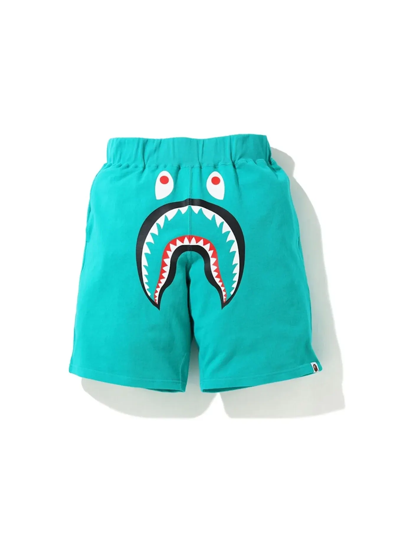 Мужские шорты с принтом BAPE Shark Wide Sweatshort Green — изображение 1 из 1