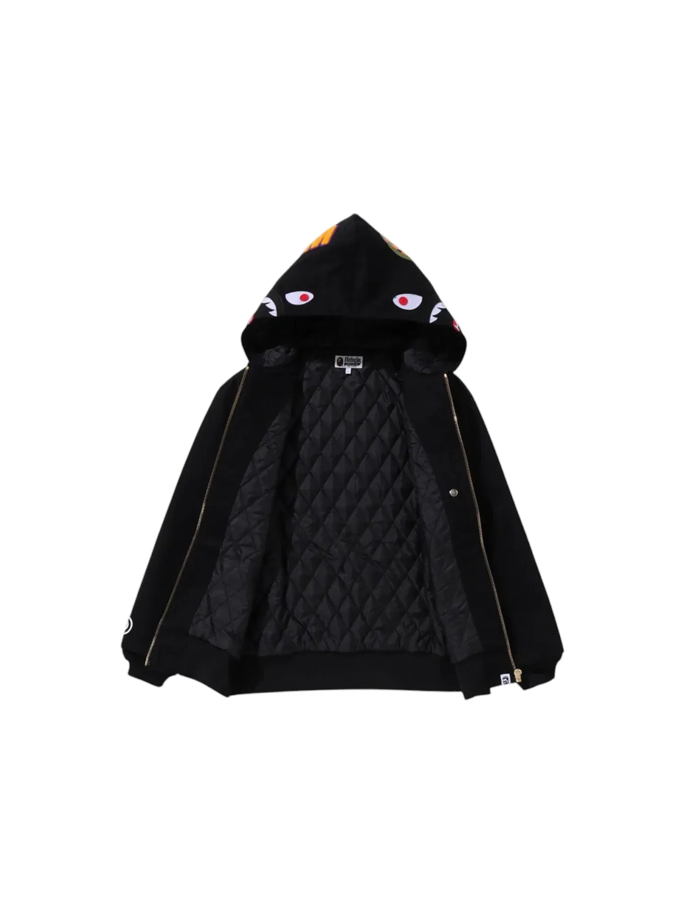 Мужская куртка-худи с принтом Shark Work BAPE — изображение 2 из 2, черный