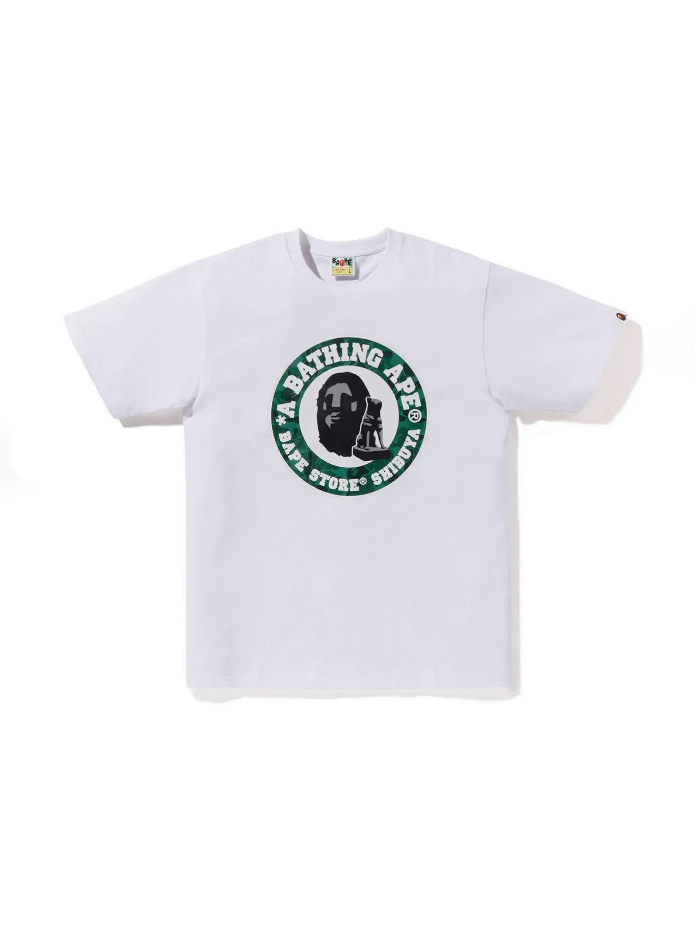 Мужская футболка с принтом BAPE Tee (2023) — изображение 1 из 1, белый