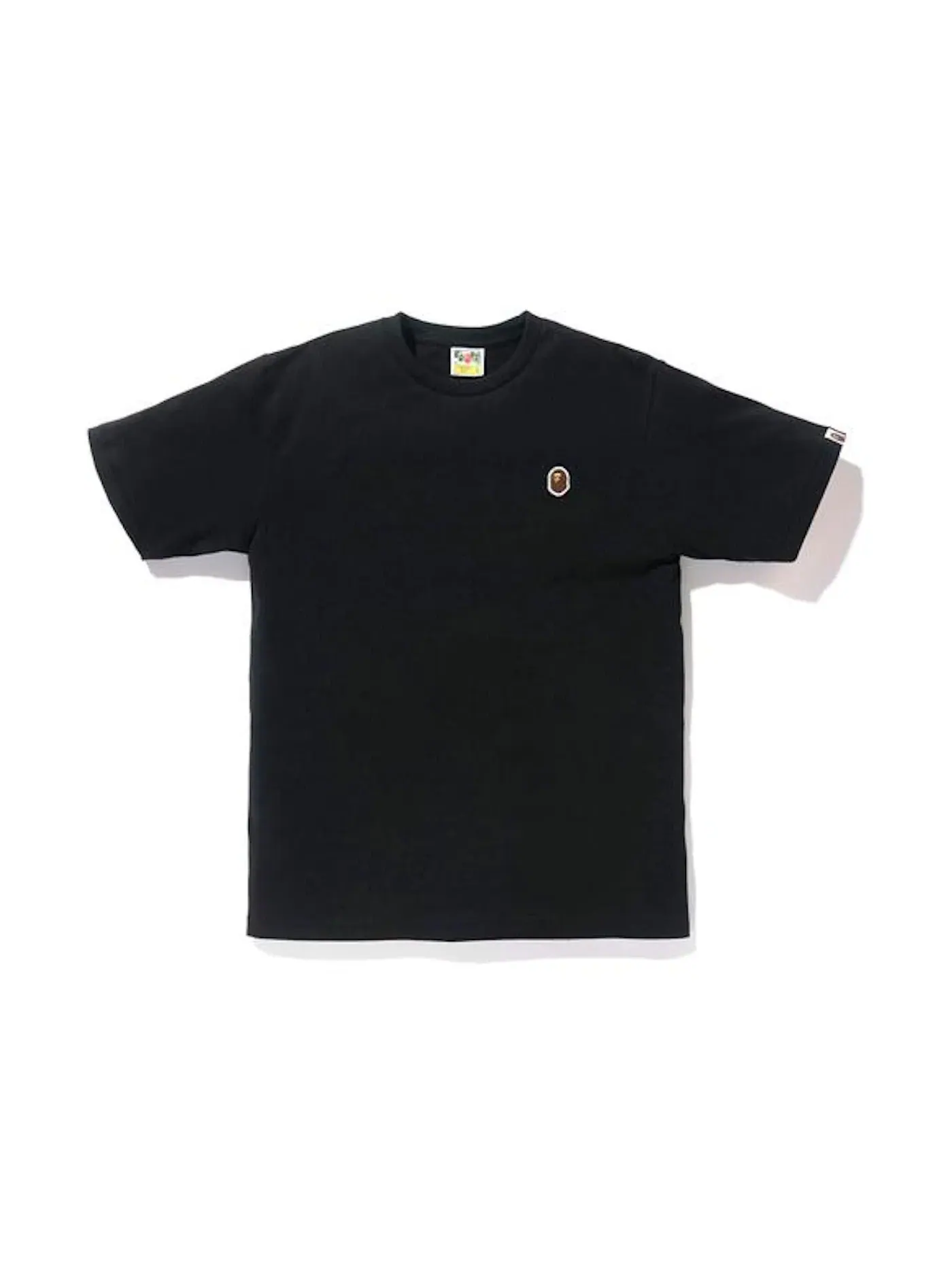 Мужская футболка с принтом BAPE Silicon Ape Head One Point Tee — изображение 1 из 1, черный