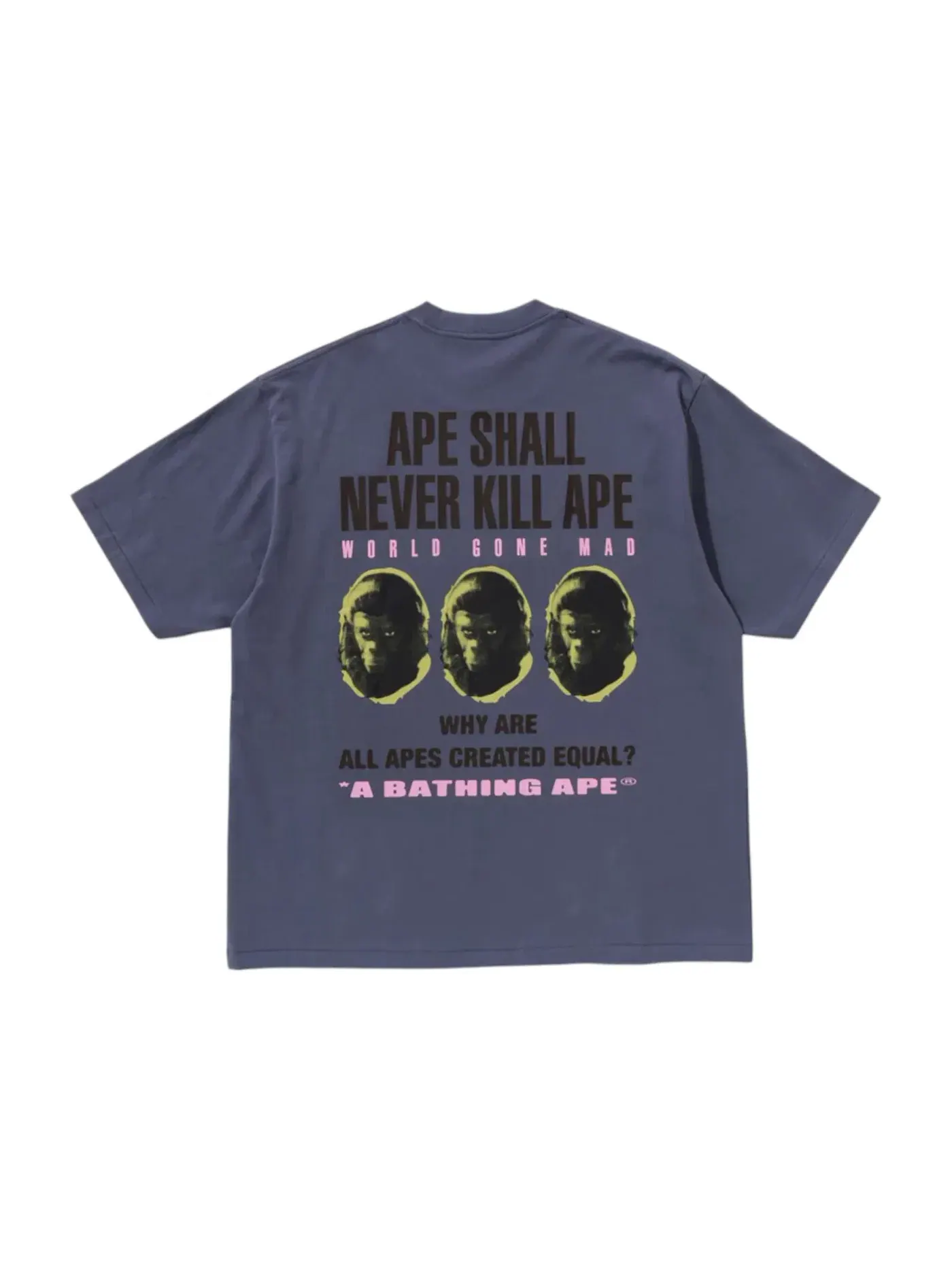Мужская футболка свободного кроя BAPE Tee — изображение 1 из 2, синий