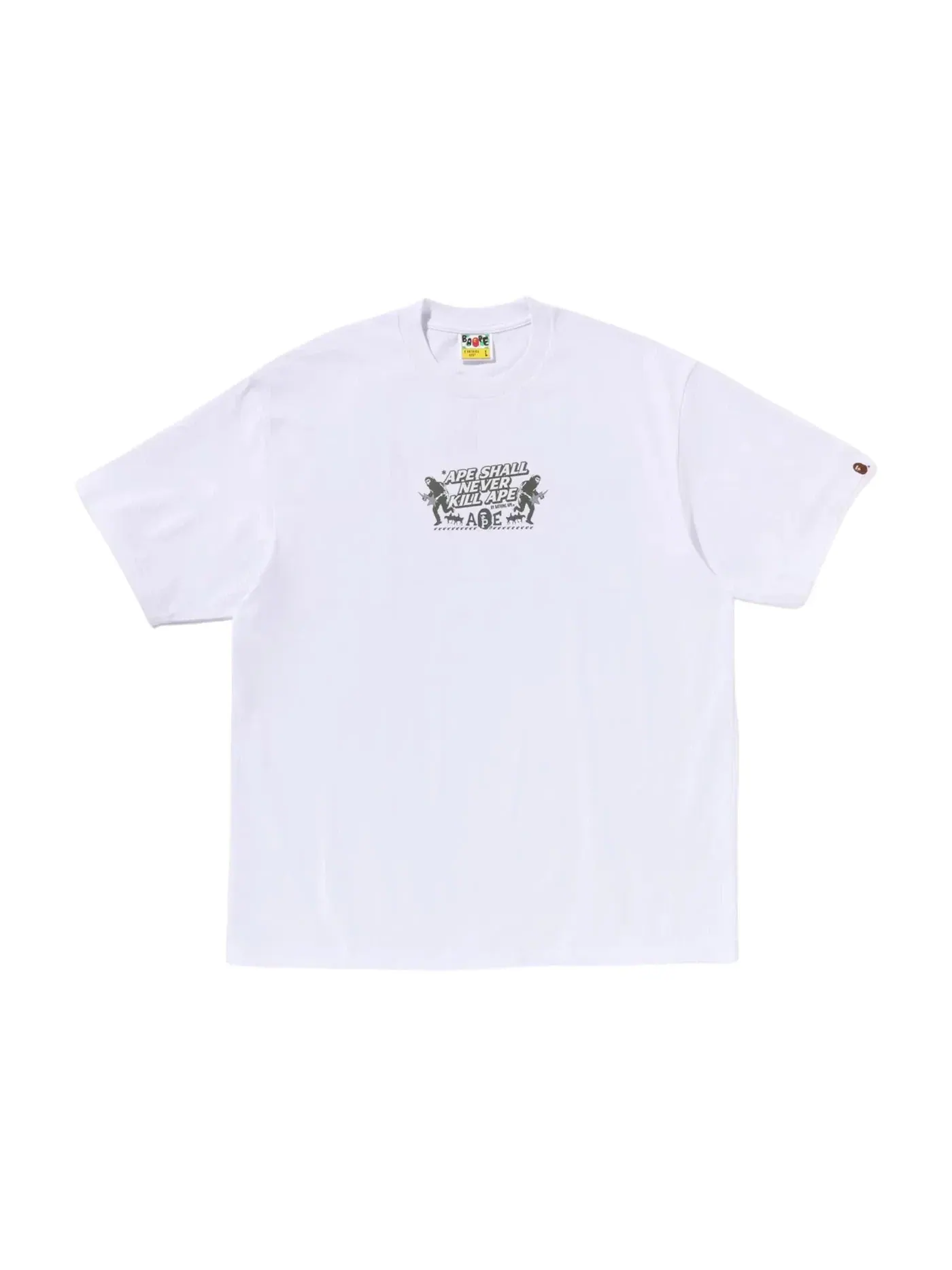 Мужская футболка свободного кроя BAPE Tee — изображение 1 из 1, белый