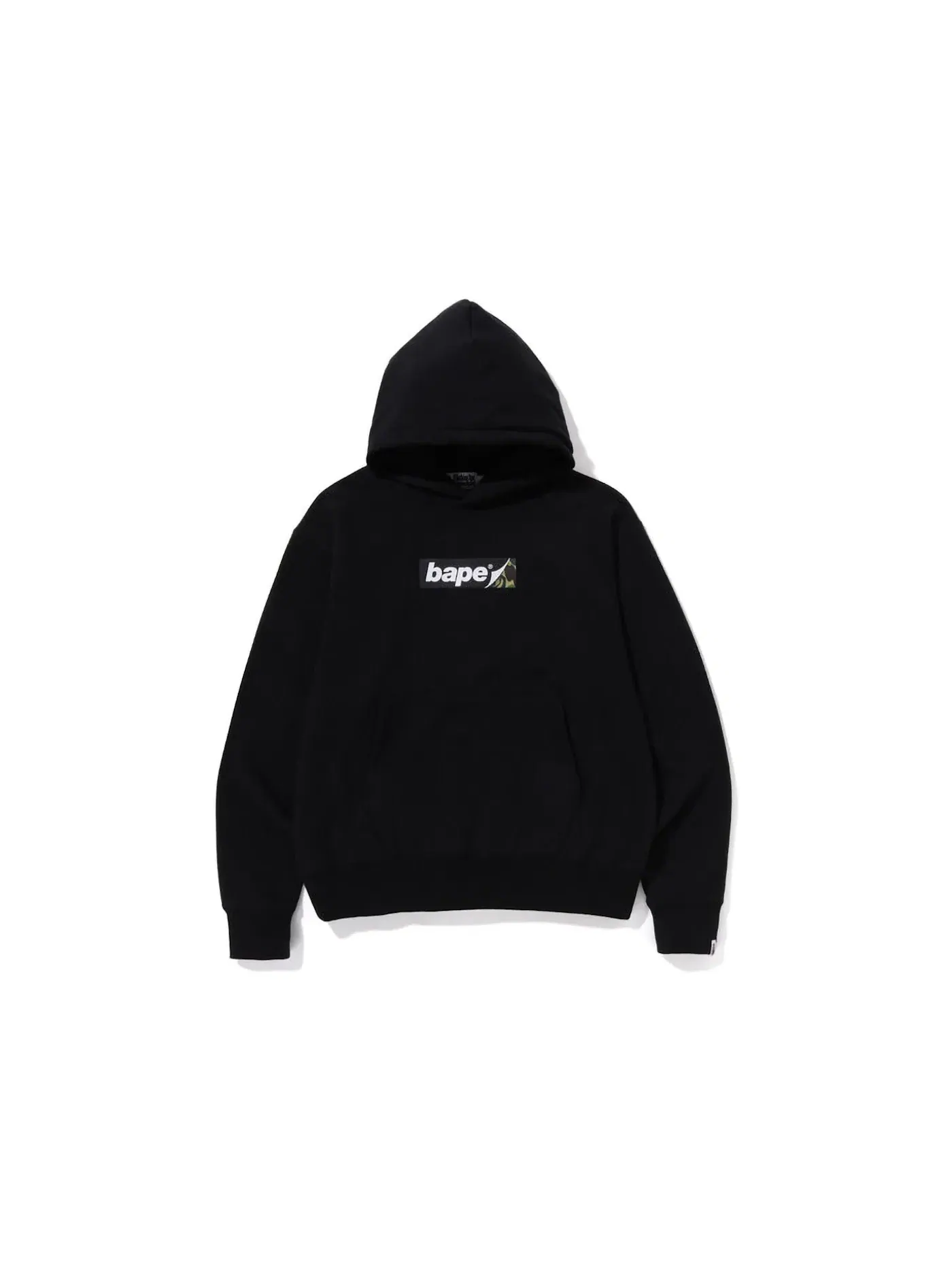 Мужская худи свободного кроя Smooth Logo BAPE — изображение 1 из 2, черный