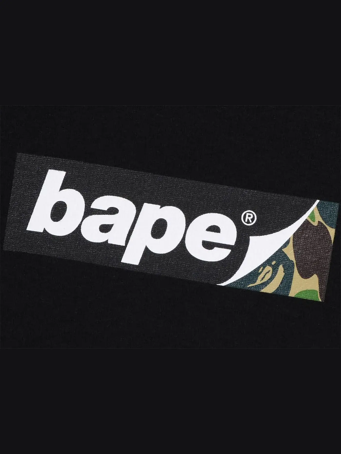 Мужская худи свободного кроя Smooth Logo BAPE — изображение 2 из 2, черный