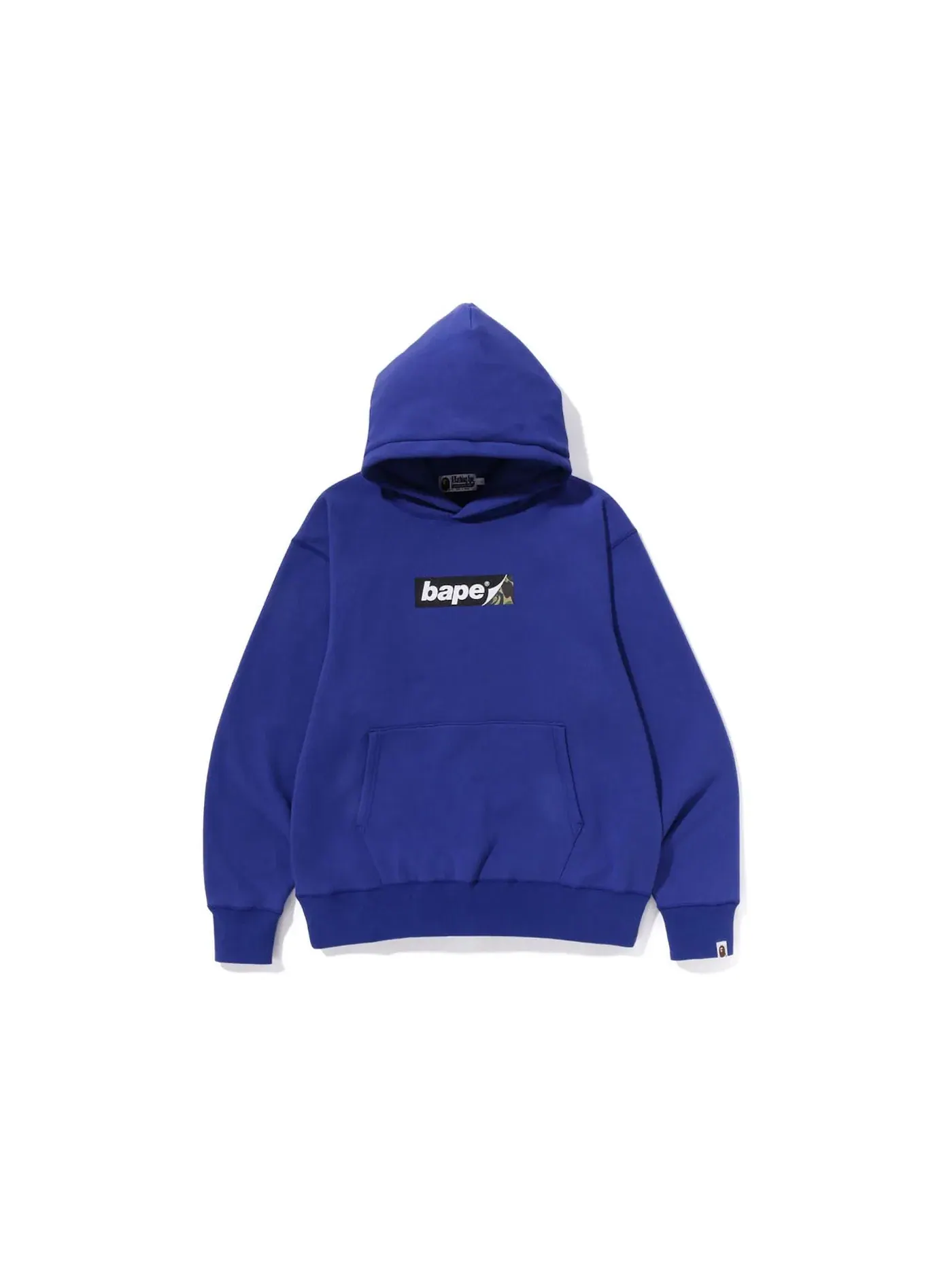 Мужская худи свободного кроя Smooth Logo BAPE — изображение 1 из 2, синий