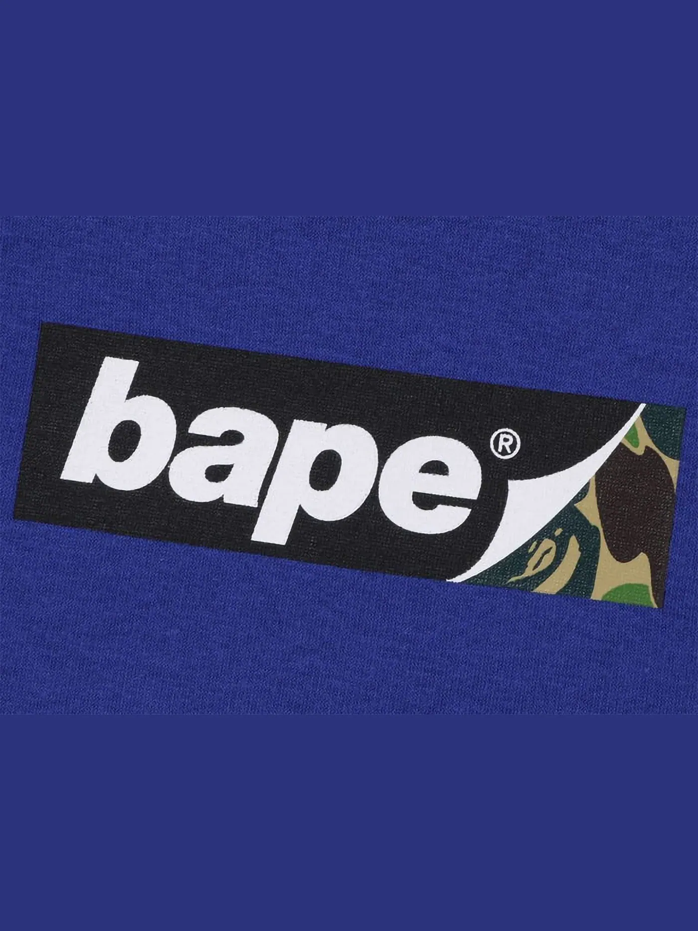 Мужская худи свободного кроя Smooth Logo BAPE — изображение 2 из 2, синий