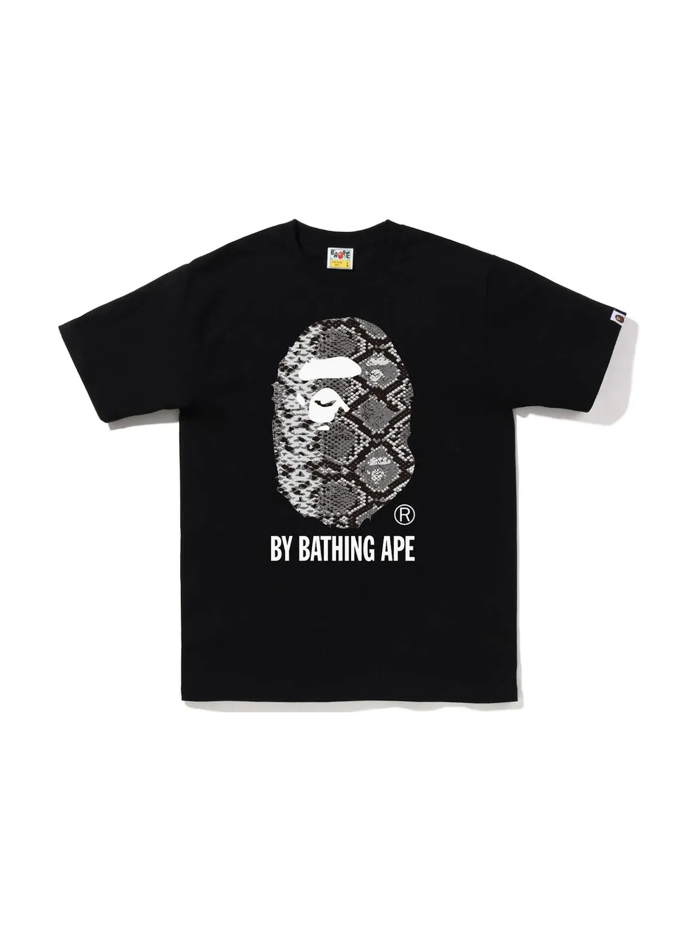 Мужская футболка с принтом Snake BAPE — изображение 1 из 1, черный серый