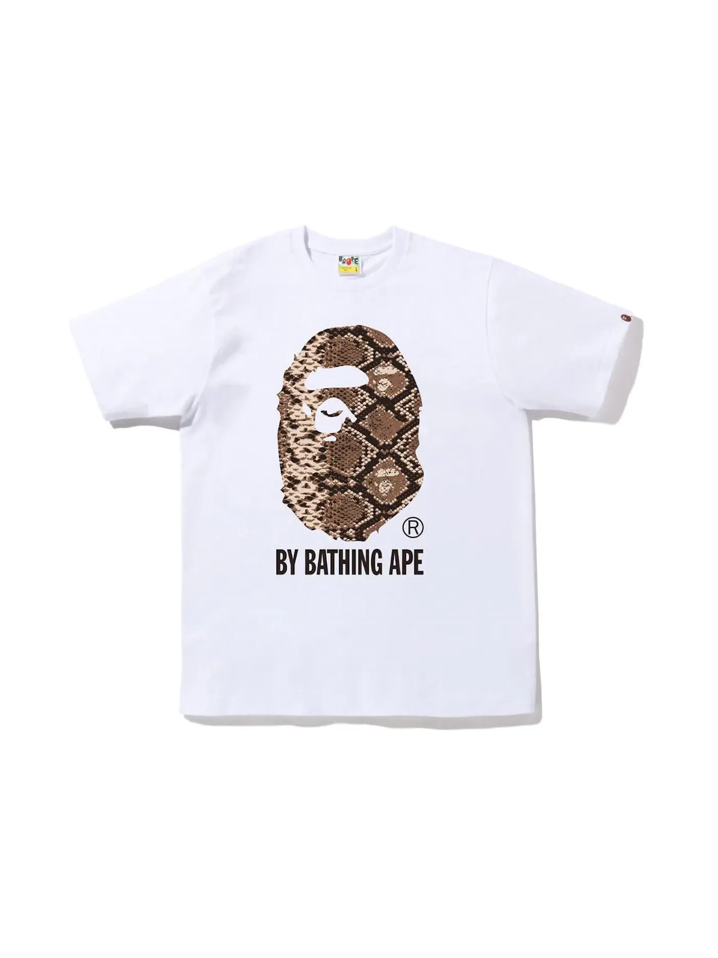 Мужская футболка с принтом Tee BAPE — изображение 1 из 1, белый бежевый