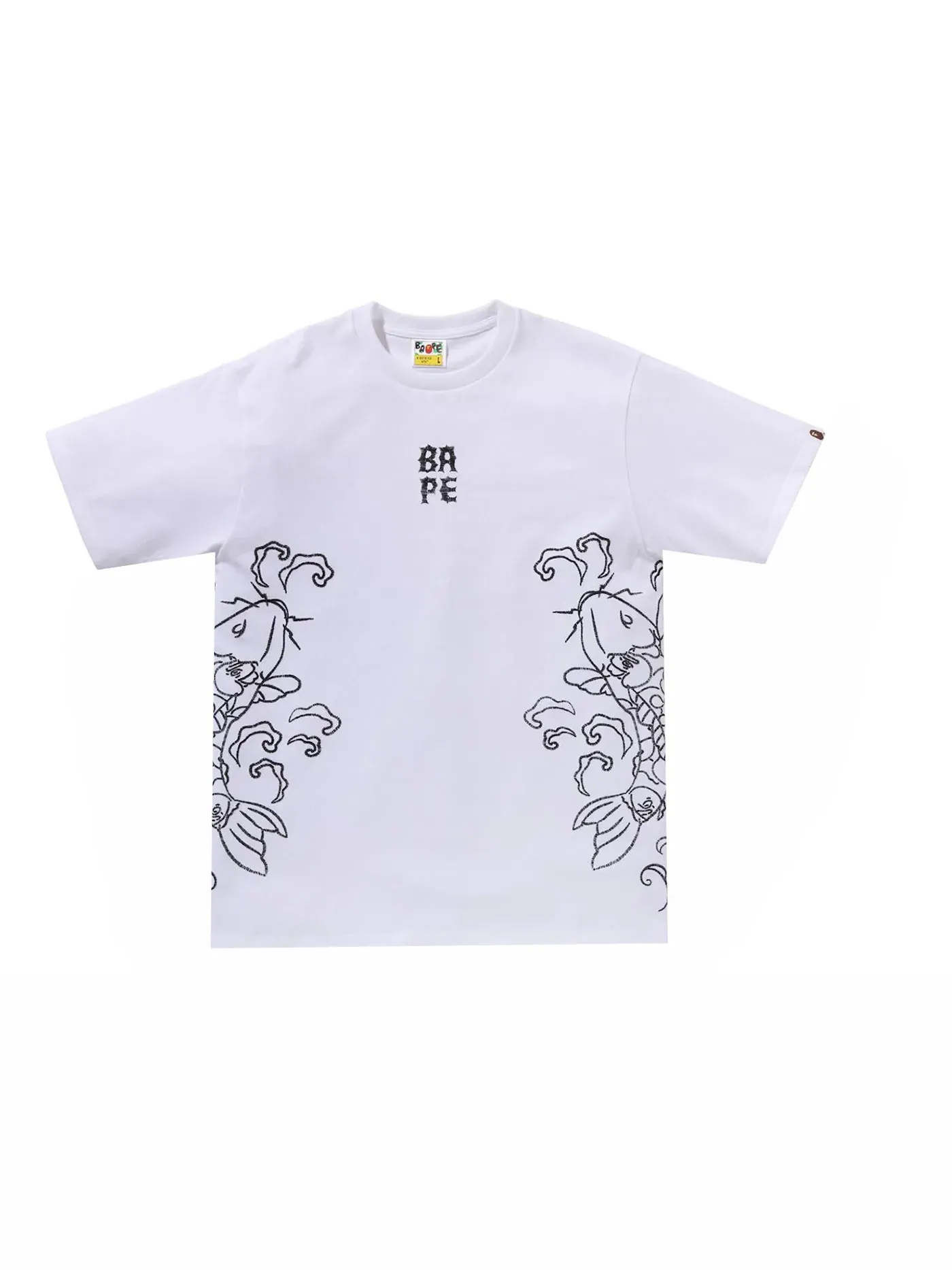 Мужская футболка с принтом BAPE Souvenir Koi Fish Tee BAPE — изображение 1 из 3, белый