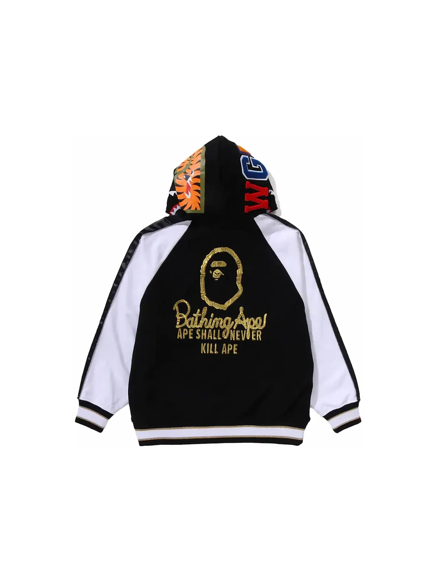 Мужская худи с принтом BAPE Souvenir Shark Zip Black — изображение 3 из 3