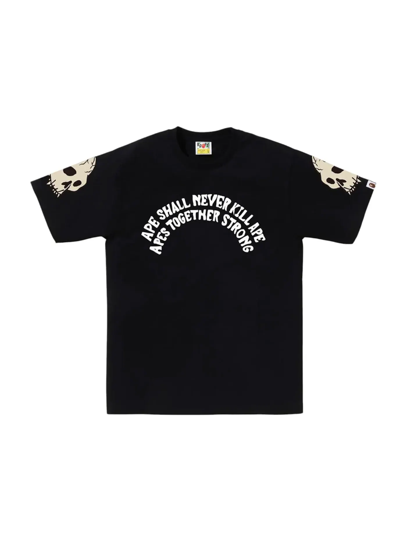 Мужская футболка с принтом Souvenir Skull BAPE — изображение 1 из 2, черный