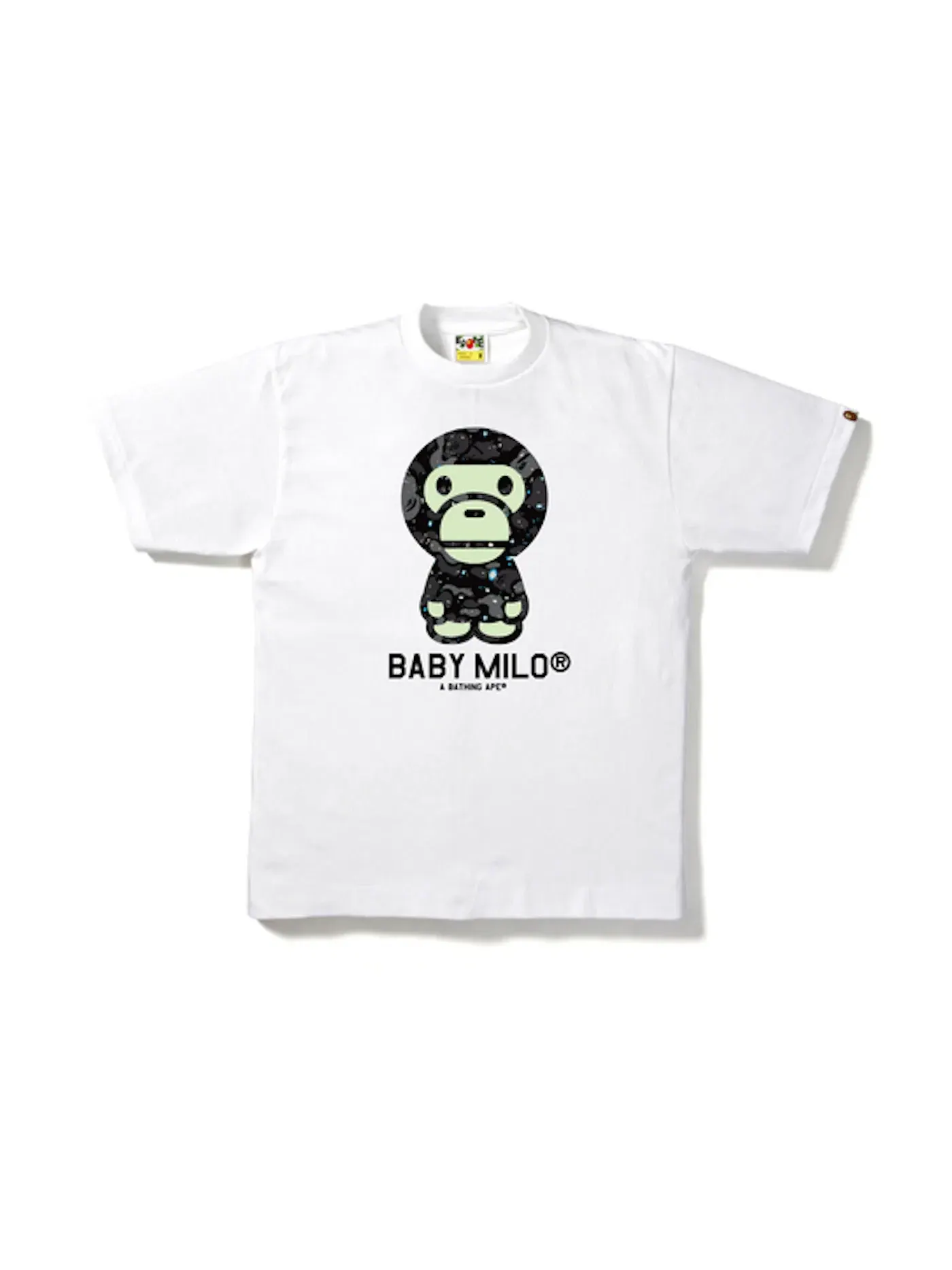 Мужская футболка с принтом BAPE Space Camo Baby Milo Tee — изображение 1 из 2, белый