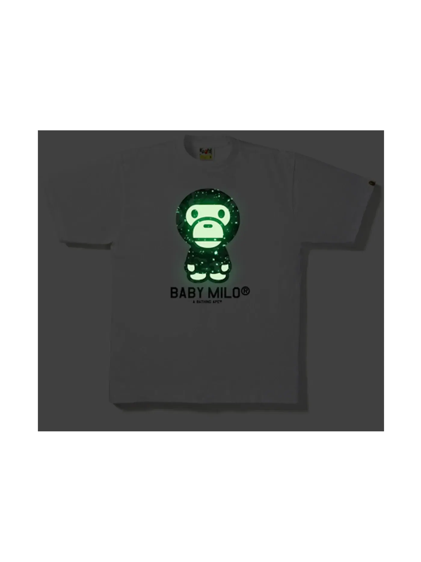 Мужская футболка с принтом BAPE Space Camo Baby Milo Tee — изображение 2 из 2, белый