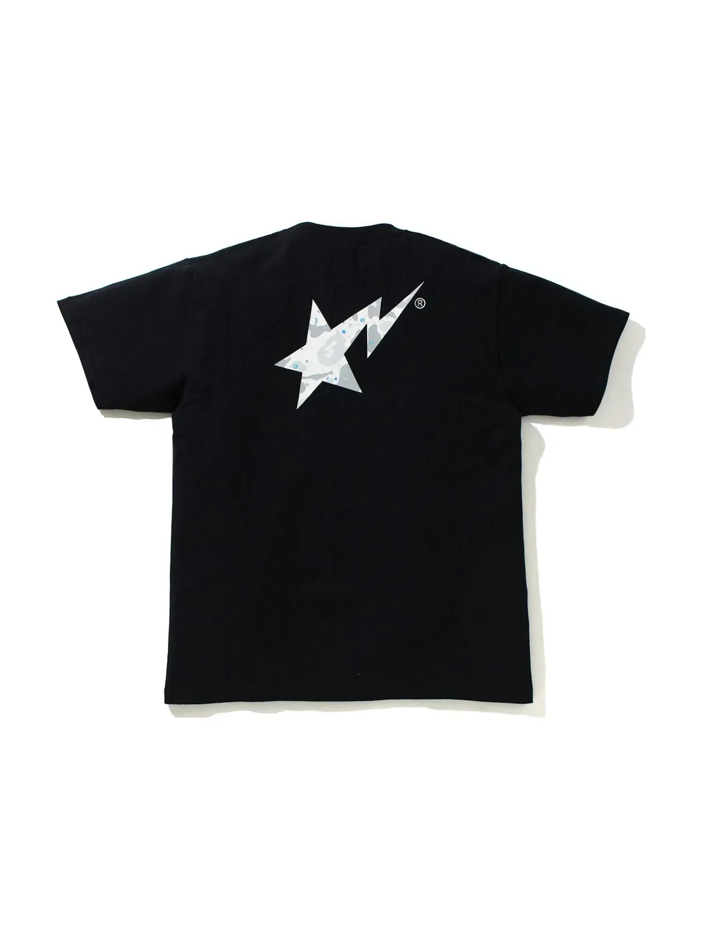 Мужская футболка с принтом BAPE Space Camo BAPE Sta Logo Tee BAPE — изображение 2 из 2, черный