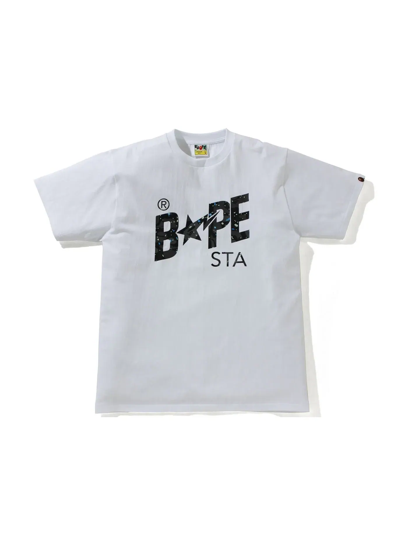 Мужская футболка с принтом BAPE Space Camo BAPE Sta Logo Tee BAPE — изображение 1 из 2, белый