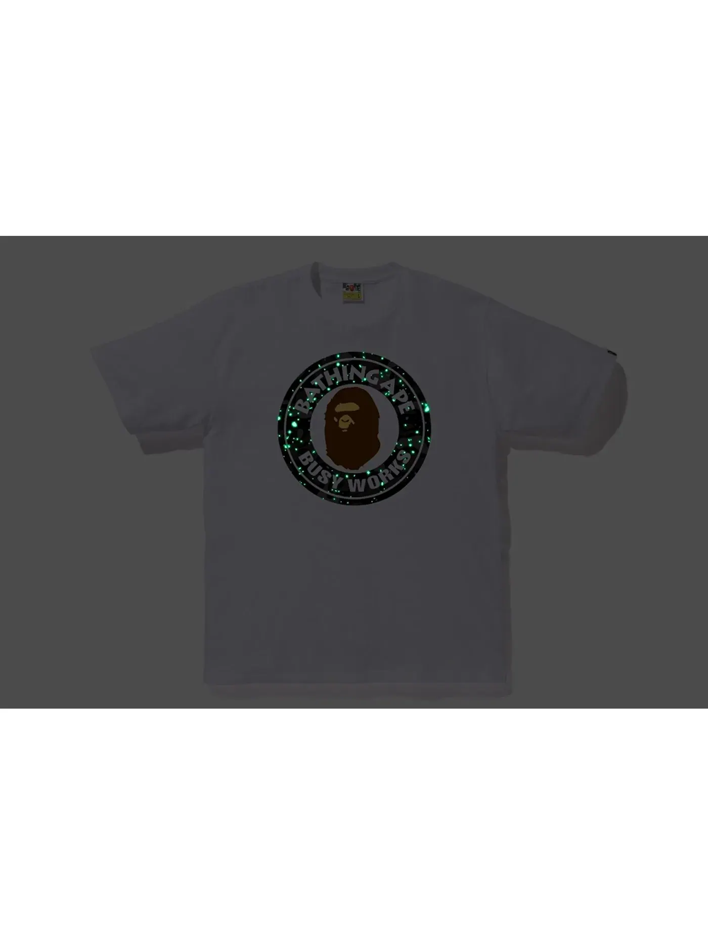 Мужская футболка с принтом BAPE Space Camo Busy Works Tee — изображение 2 из 2, белый