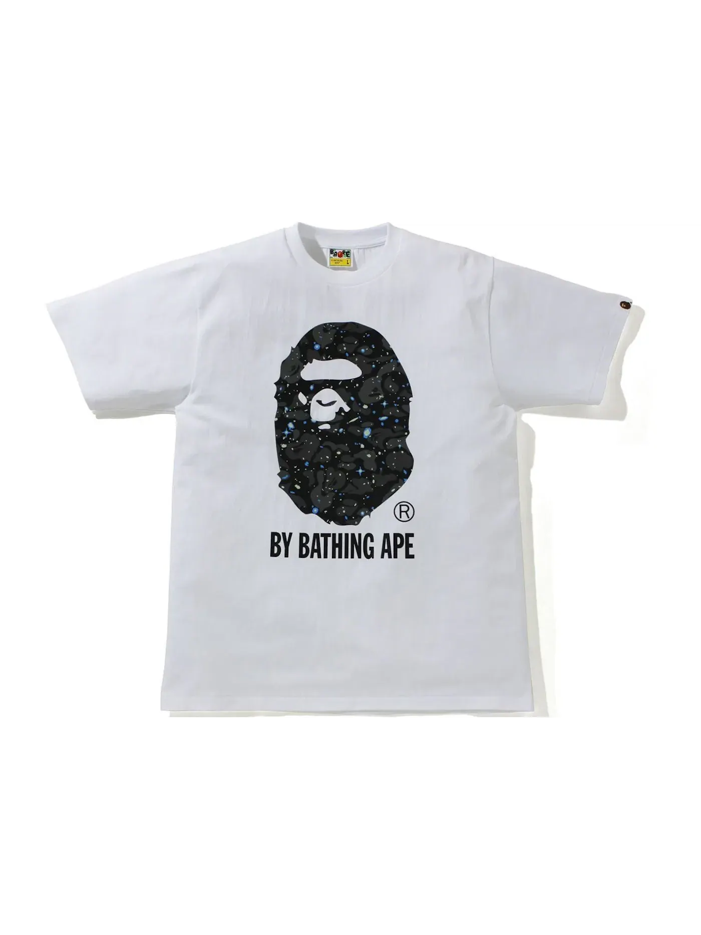 Мужская футболка с принтом BAPE Space Camo By Bathing Ape Tee BAPE — изображение 1 из 1, белый