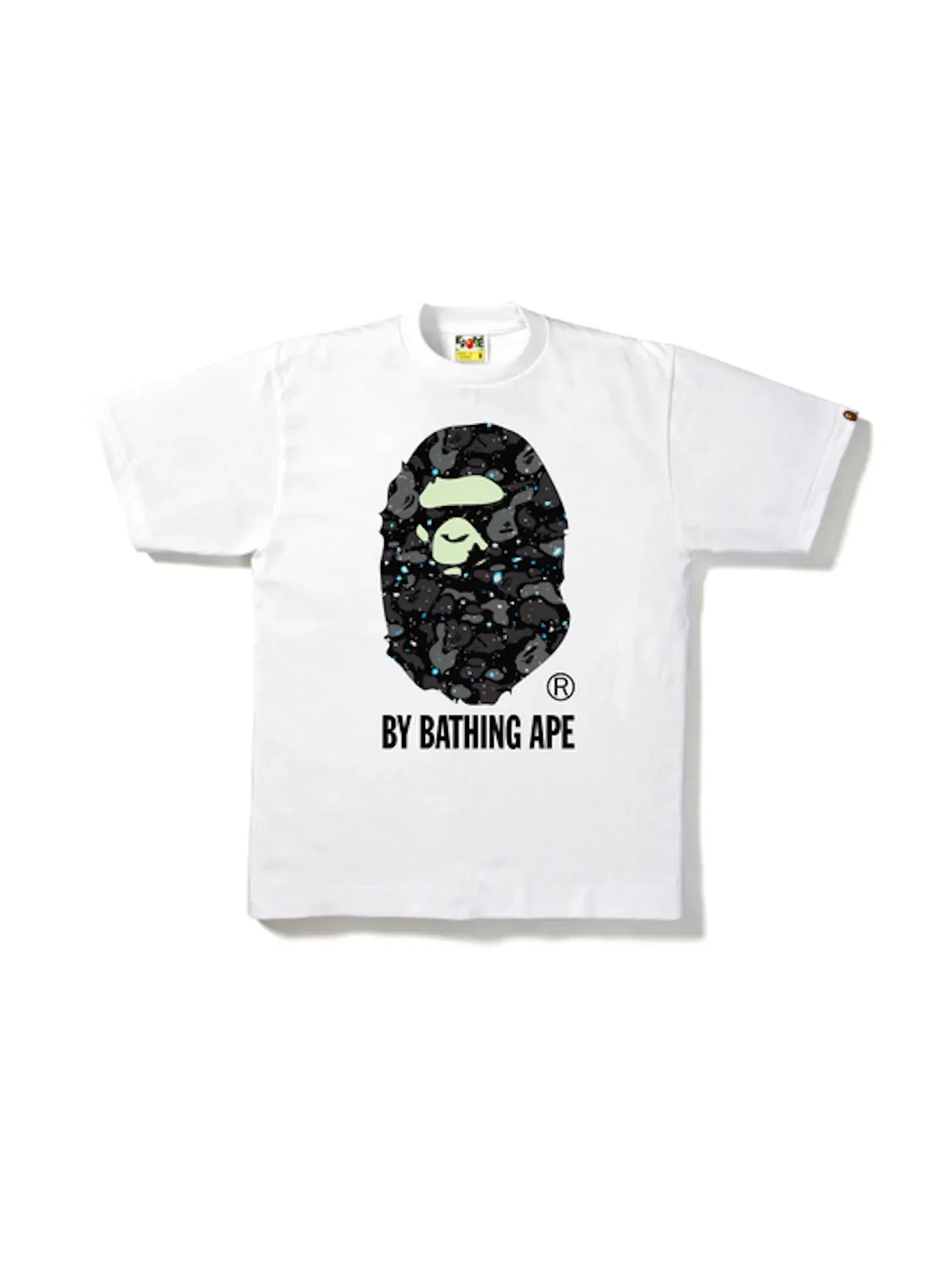 Мужская футболка с камуфляжным принтом BAPE Space Camo By Bathing Tee — изображение 1 из 2, белый