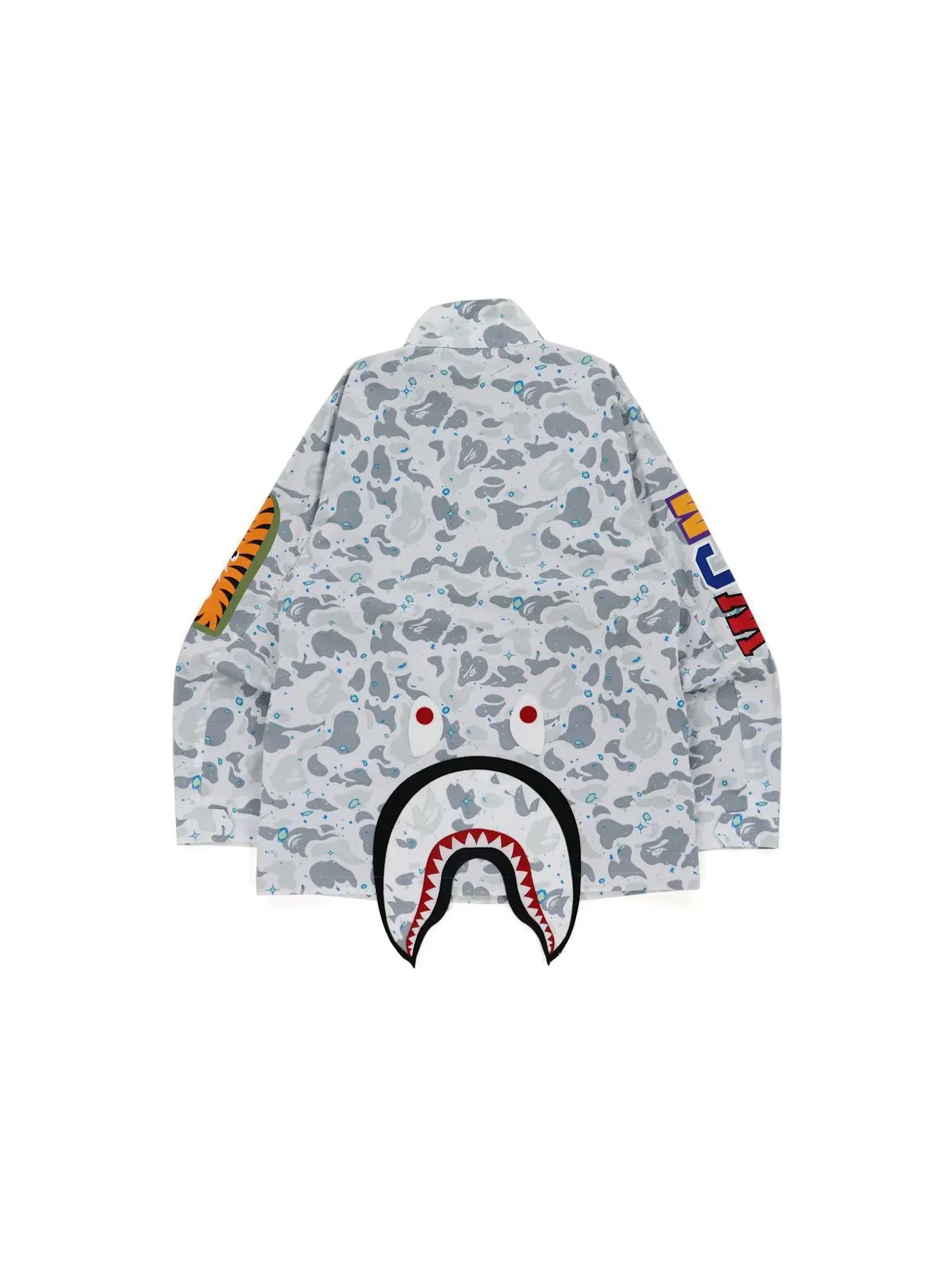 Мужская куртка с камуфляжным принтом BAPE Space Camo Shark M-65 Jacket — изображение 2 из 2, белый