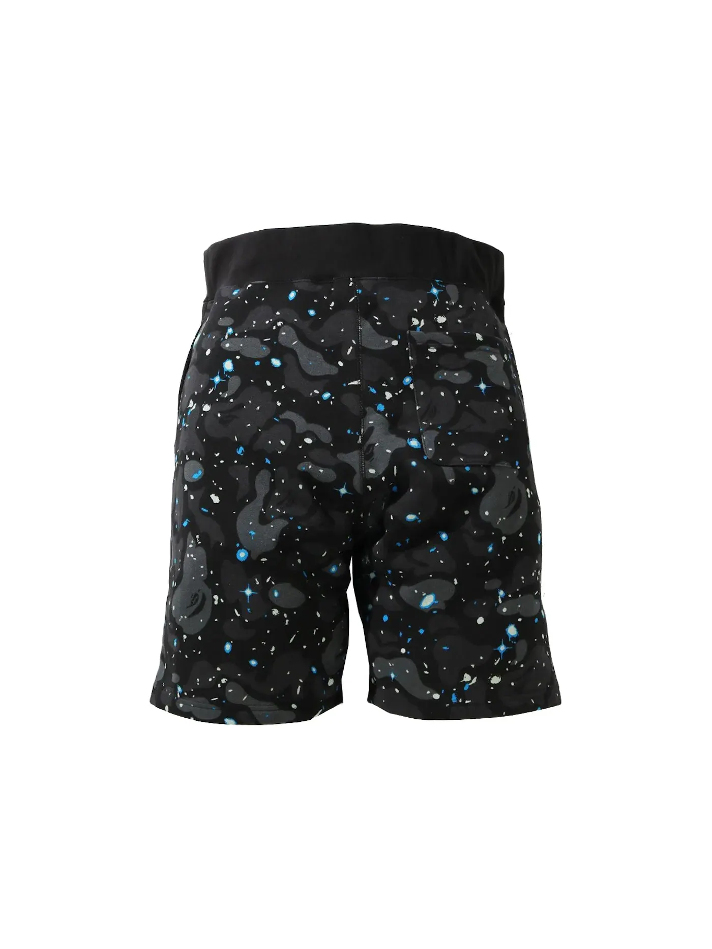 Мужские шорты с камуфляжным принтом BAPE Space Camo Shark Sweat Shorts (SS21) BAPE — изображение 2 из 2, черный