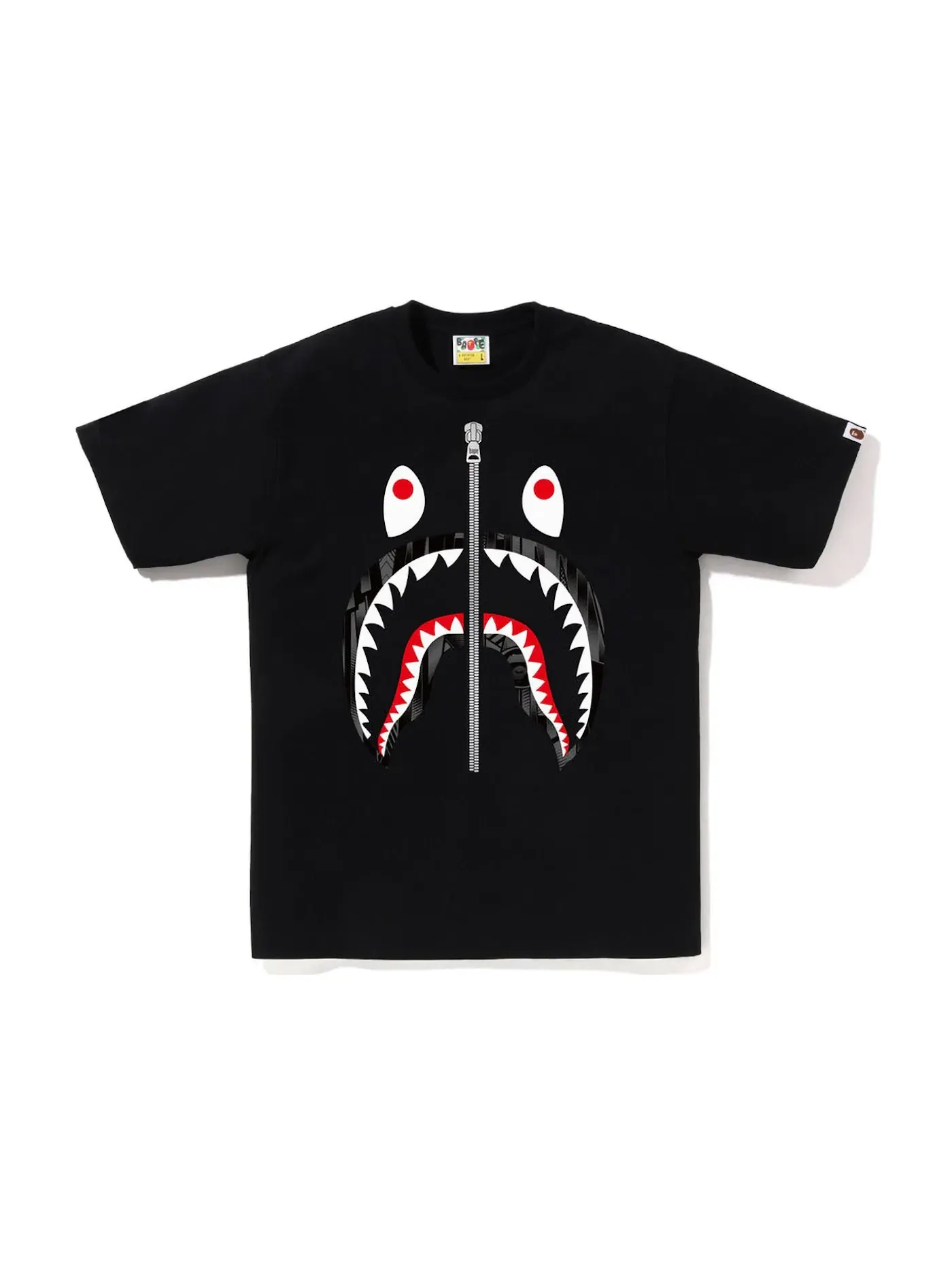 Мужская футболка с принтом Speed Racer Big Shark Tee BAPE — изображение 1 из 1, черный