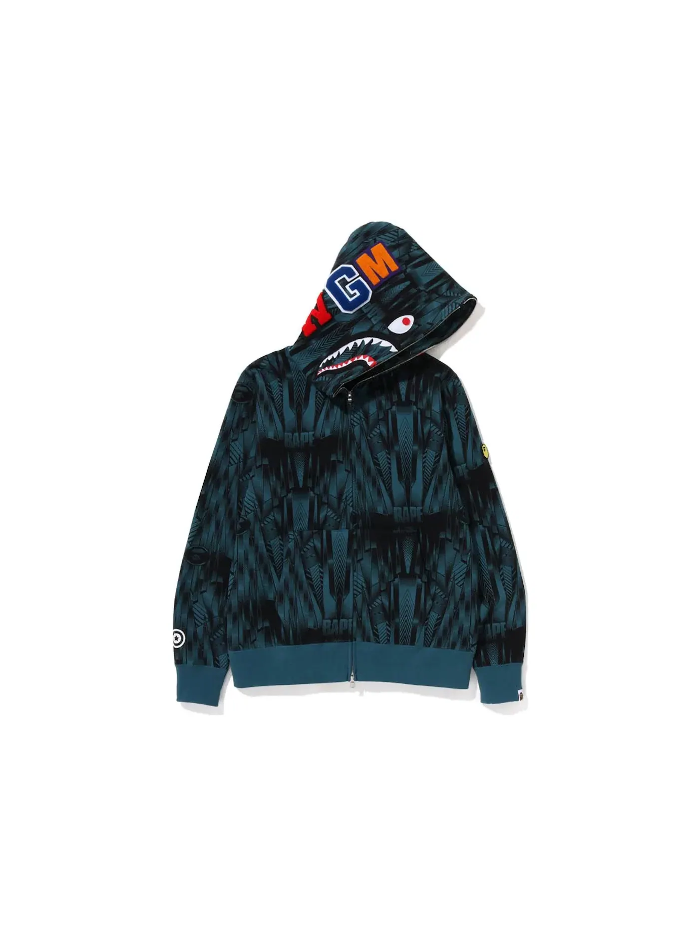Мужской худи на молнии Speed Racer Shark Full Zip BAPE — изображение 1 из 2, синий